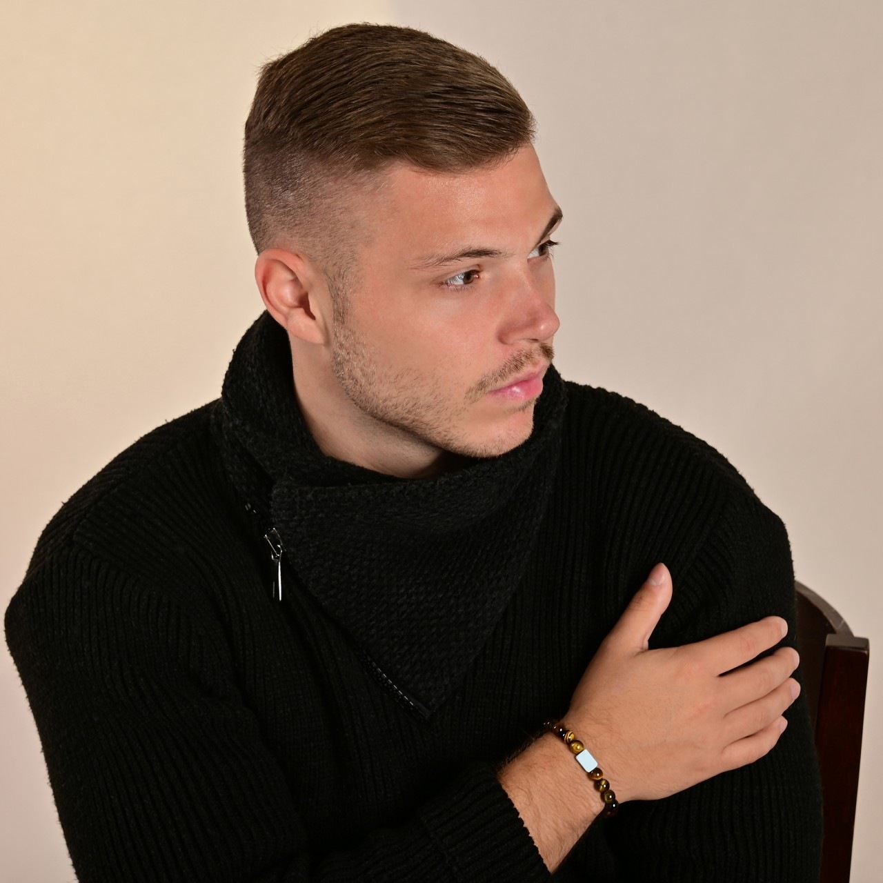 Adelia´s Edelstahlarmband »Herren Armband aus Edelstahl mit Tigerauge«