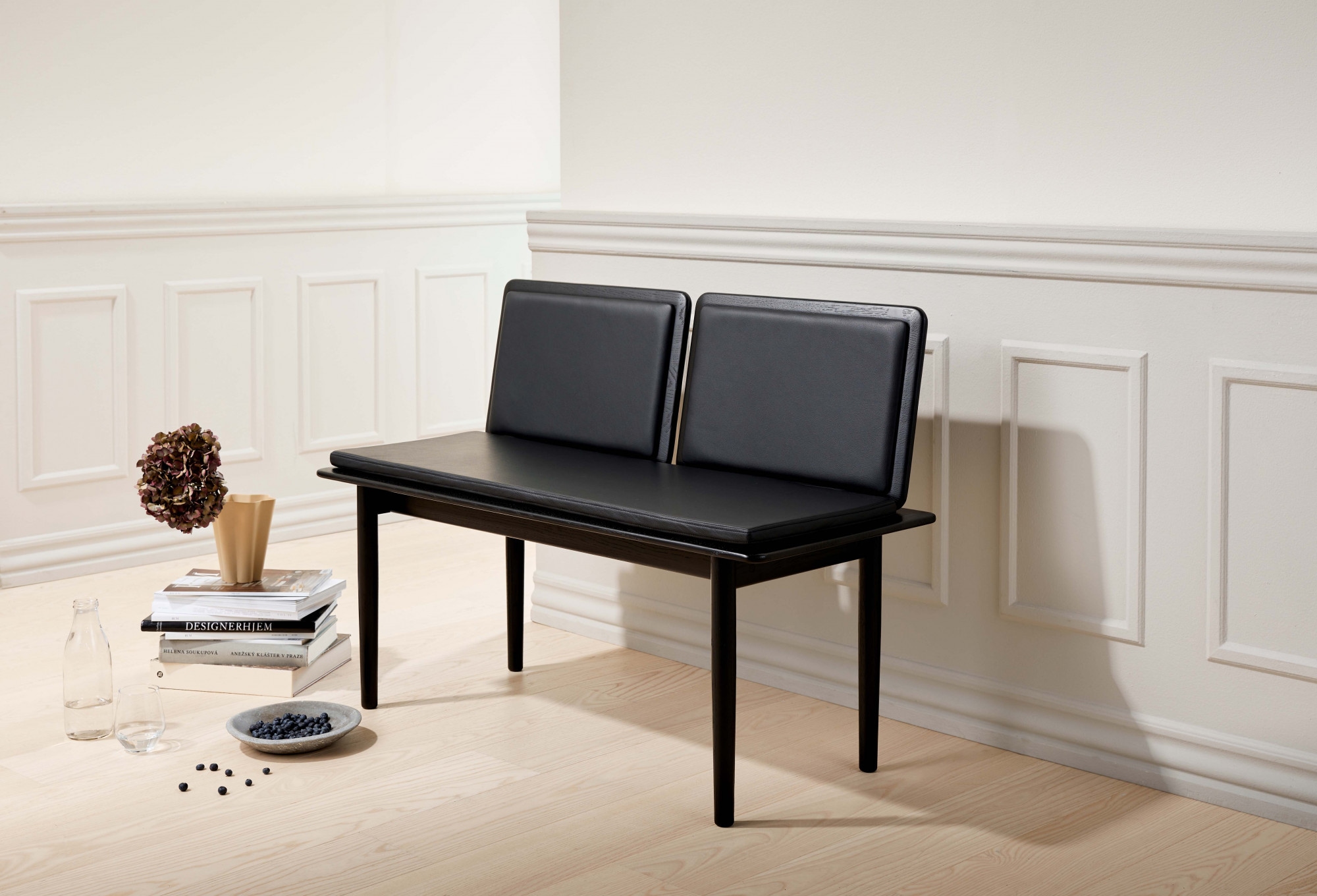 Hammel Furniture Sitzbank »Findahl by Hammel Elba«, 2 Pers., mit 2 x gepolstertem Rücken und Leder Kissen