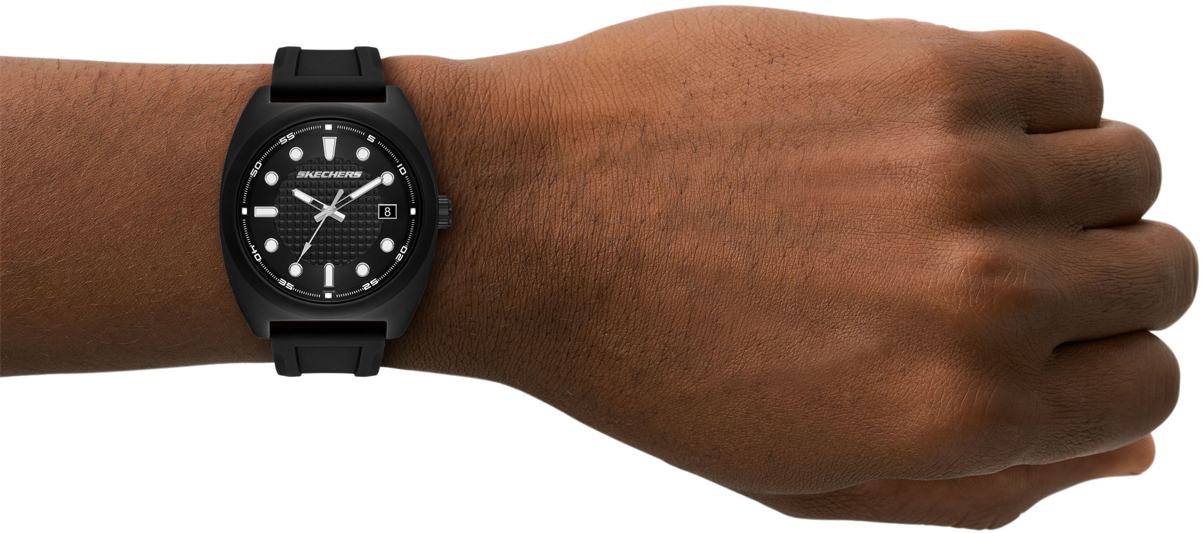 Skechers Quarzuhr »HANOVER« Armbanduhr, Herrenuhr, Silikonarmband, analog, Tag