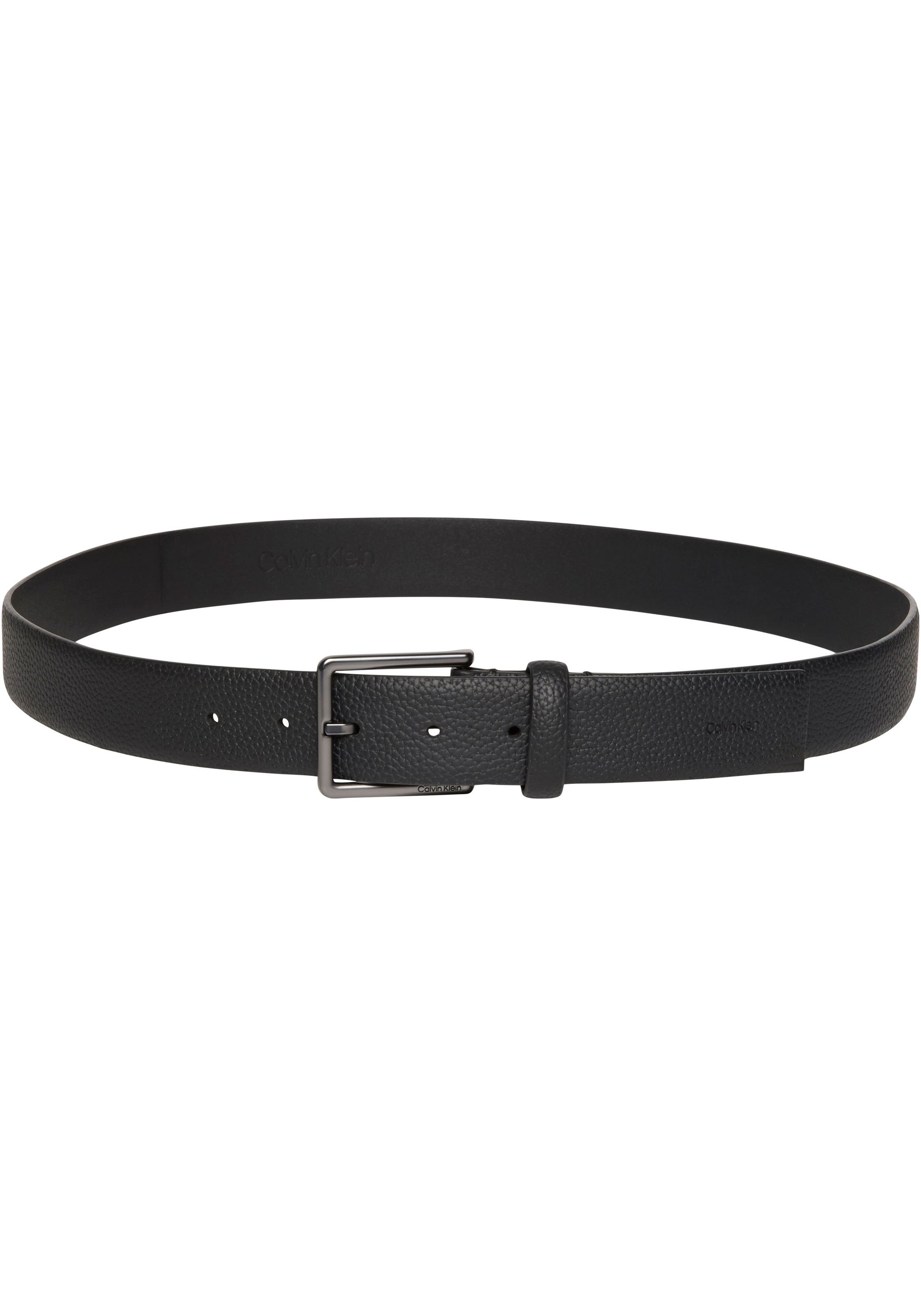 Calvin Klein Ledergürtel "WARMTH BUCKLE PEBBLE 35MM FIXED" Größenverstellba günstig online kaufen
