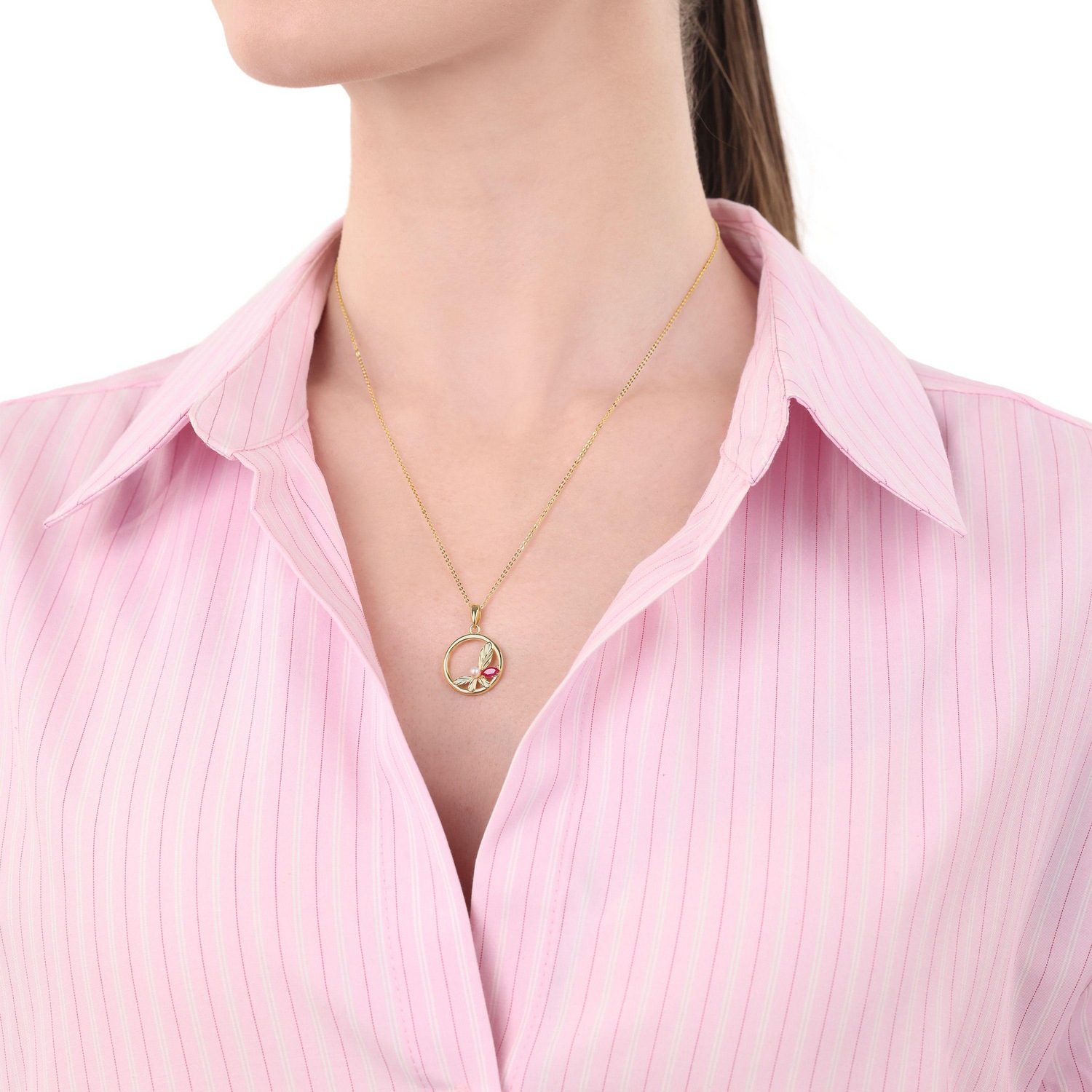 Amor Kette mit Anhänger »Schmuck Geschenk, Perle« mit Zirkonia (synth.)   - mit Muschelkernperle