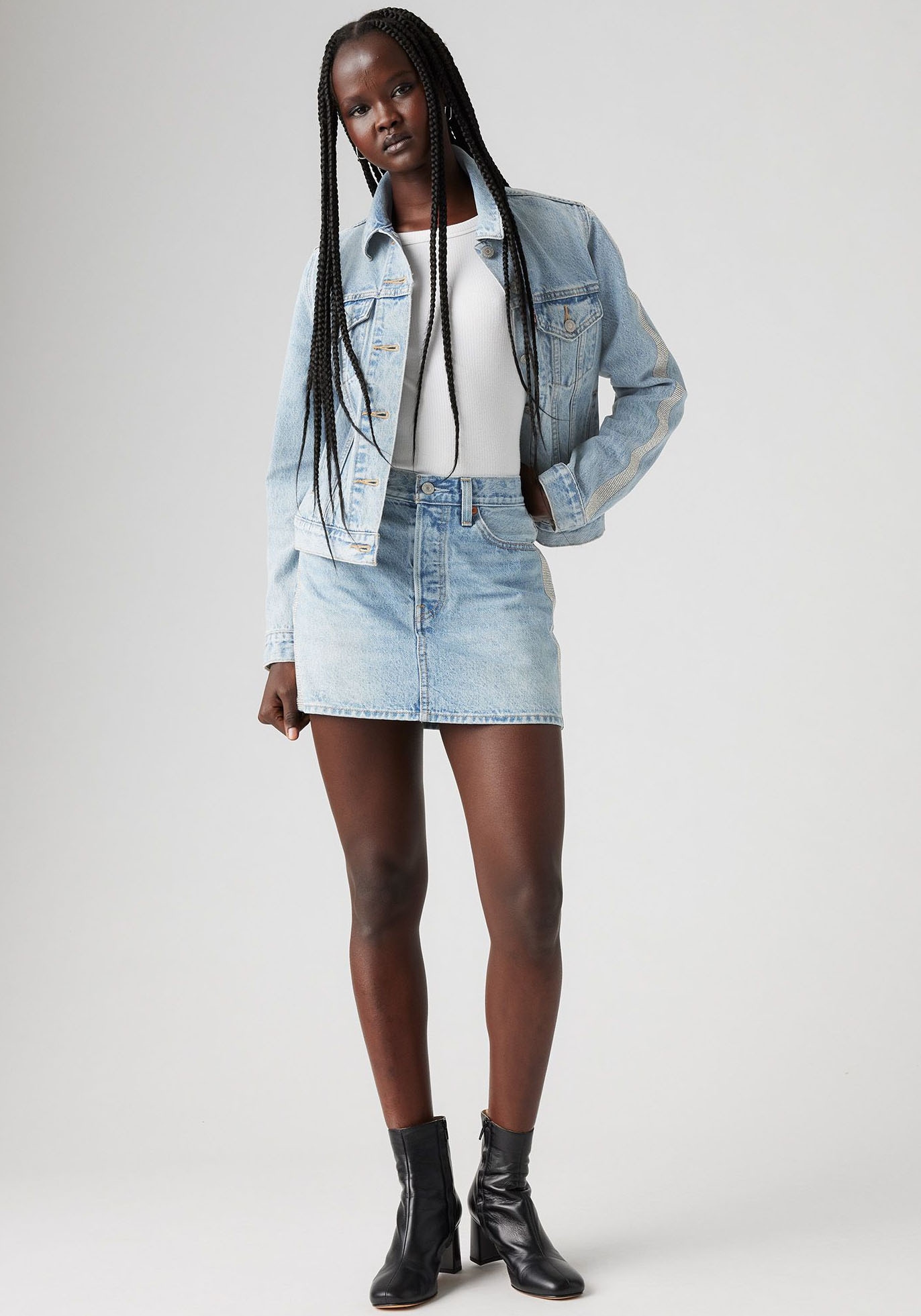 Levi's® Jeansrock »ICON SKIRT«, mit Glitzerdetails an Seitennähten