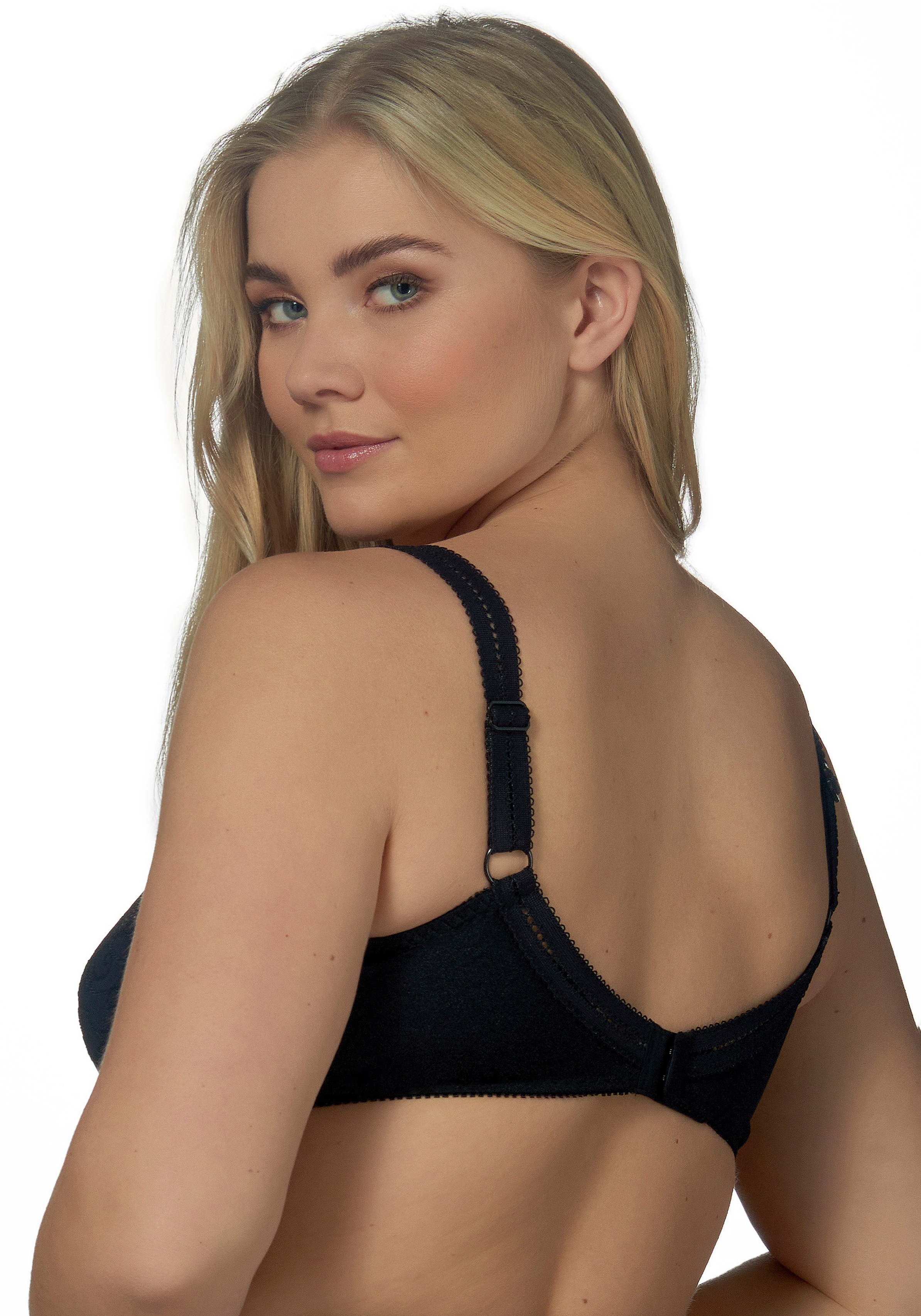 Thumbnail - Elbrina Bügel-BH "EMBROIDERY" breite Träger, ohne Schale, mit Bügel, mit Spitze, feminin