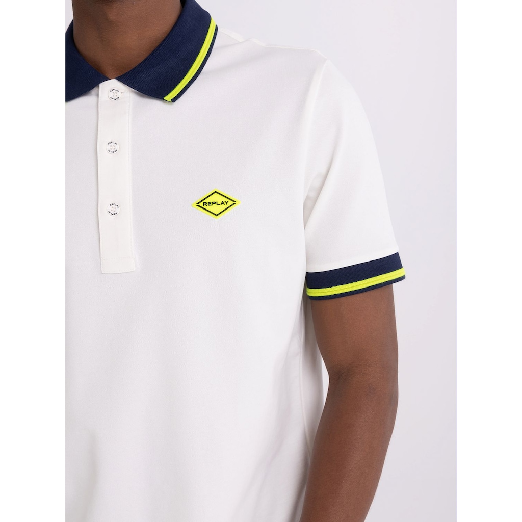 Replay Poloshirt, (Mit drei Knöpfen)