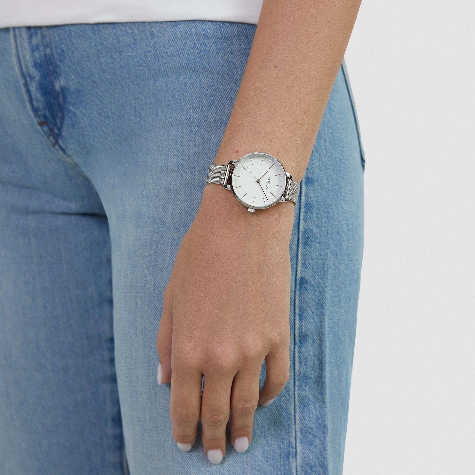 s.Oliver Quarzuhr »Lovely Time« Armbanduhr, Damenuhr, Edelstahlarmband, analog