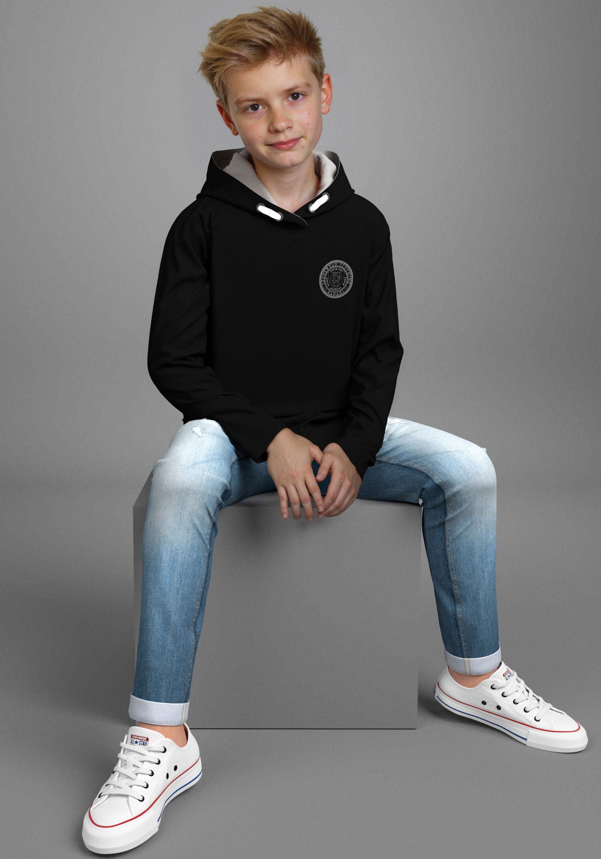 Bruno Banani Kapuzenshirt »Shirt mit RÜCKENPRINT« NEU! BRUNO BANANI für TEENS. Cooles Logoshirt