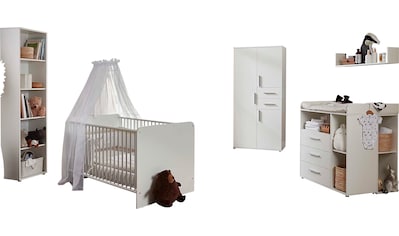 Babyzimmer-Komplettset »Lea«, (Set, 7 St., Bett, Wickelkommode, Schrank, Standregal,...