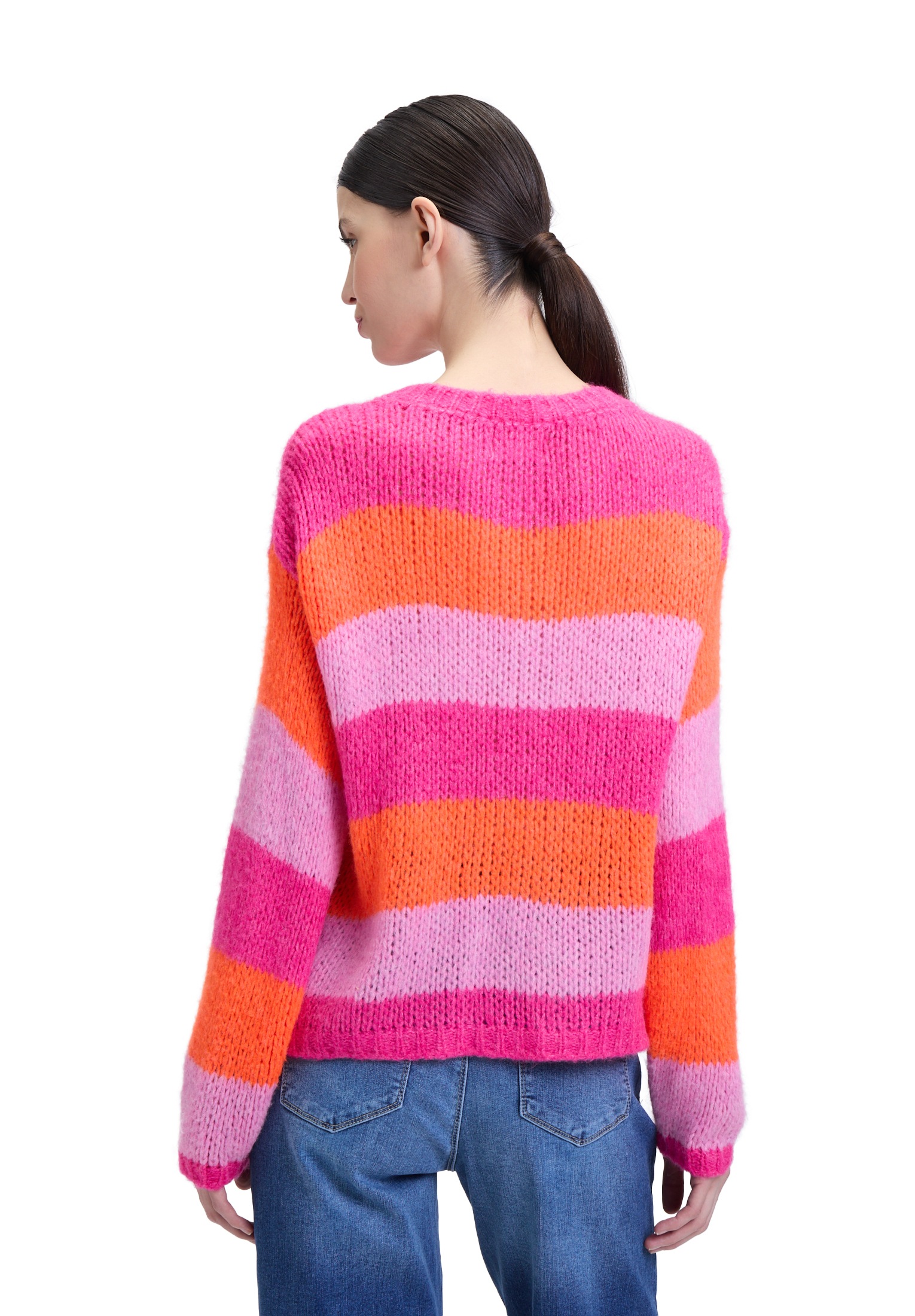 Cartoon Strickpullover »Cartoon Strickpullover mit Blockstreifen«, (1 tlg.), Color Blocking