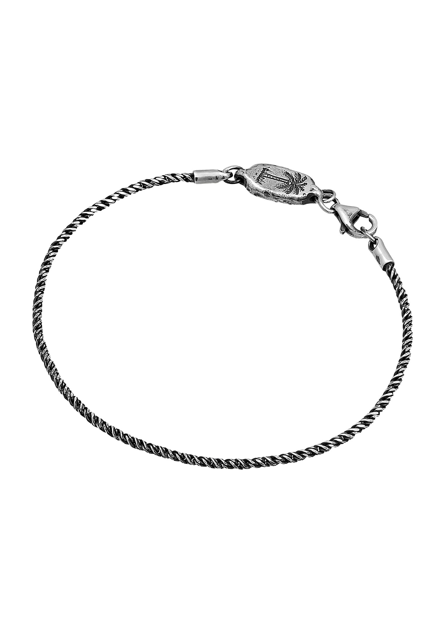 HAZE & GLORY Armkette »Armband Herren Kordelkette - Paradise 925 Silber oxidiert«