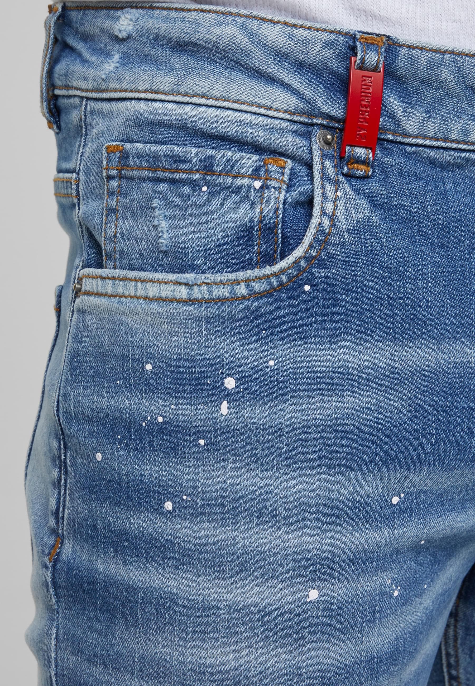 2Y Premium Bequeme Jeans »2Y Premium 2Y VICTOR RIPPED SLIM FIT JEANS«