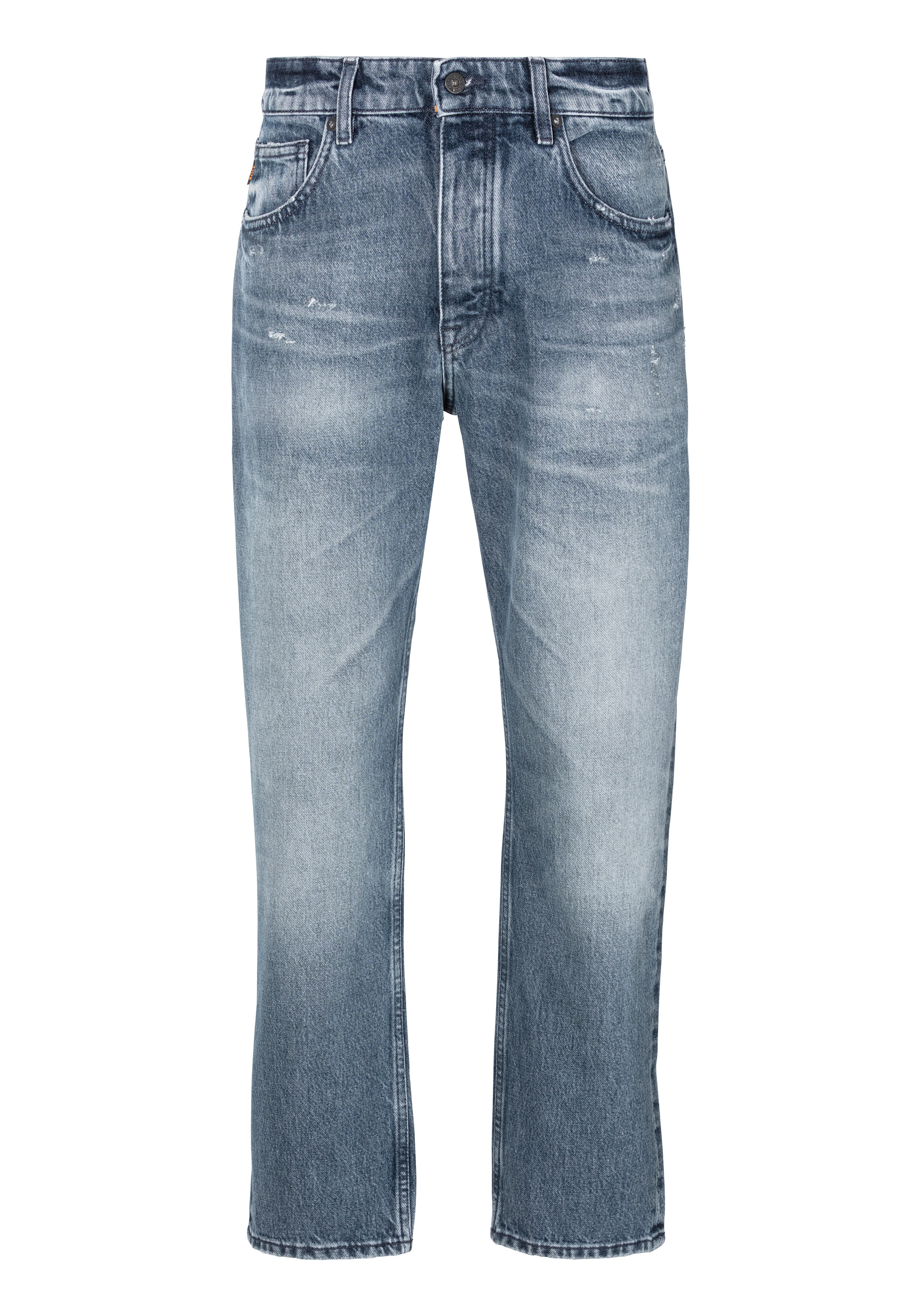 BOSS ORANGE Straight-Jeans "TROY BO-BF", mit BOSS Leder-Badge