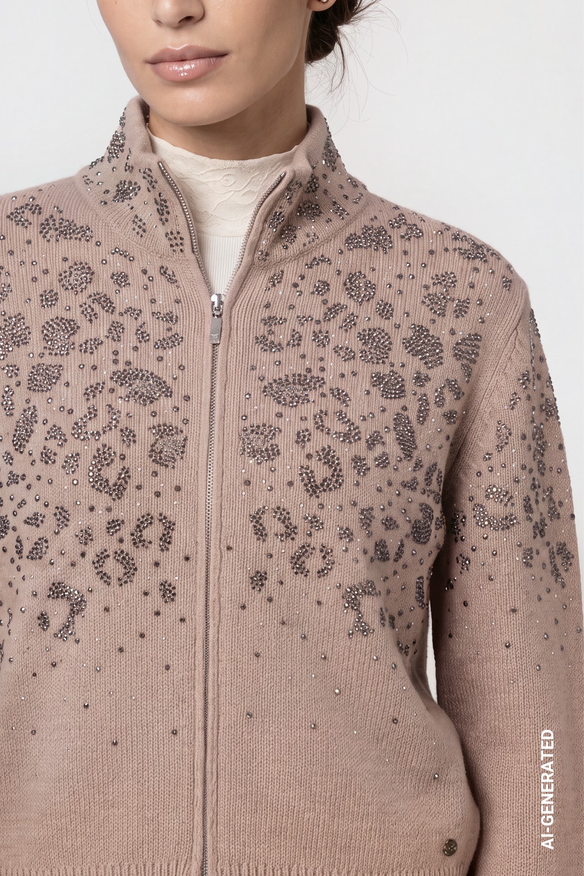 Monari Strickjacke Regular fit mit Stehkragen
