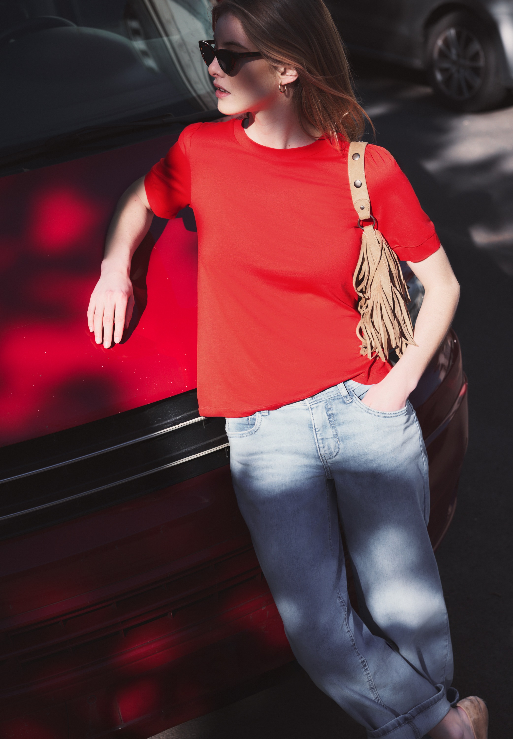 STREET ONE STUDIO V-Shirt Rundhalsausschnitt günstig online kaufen