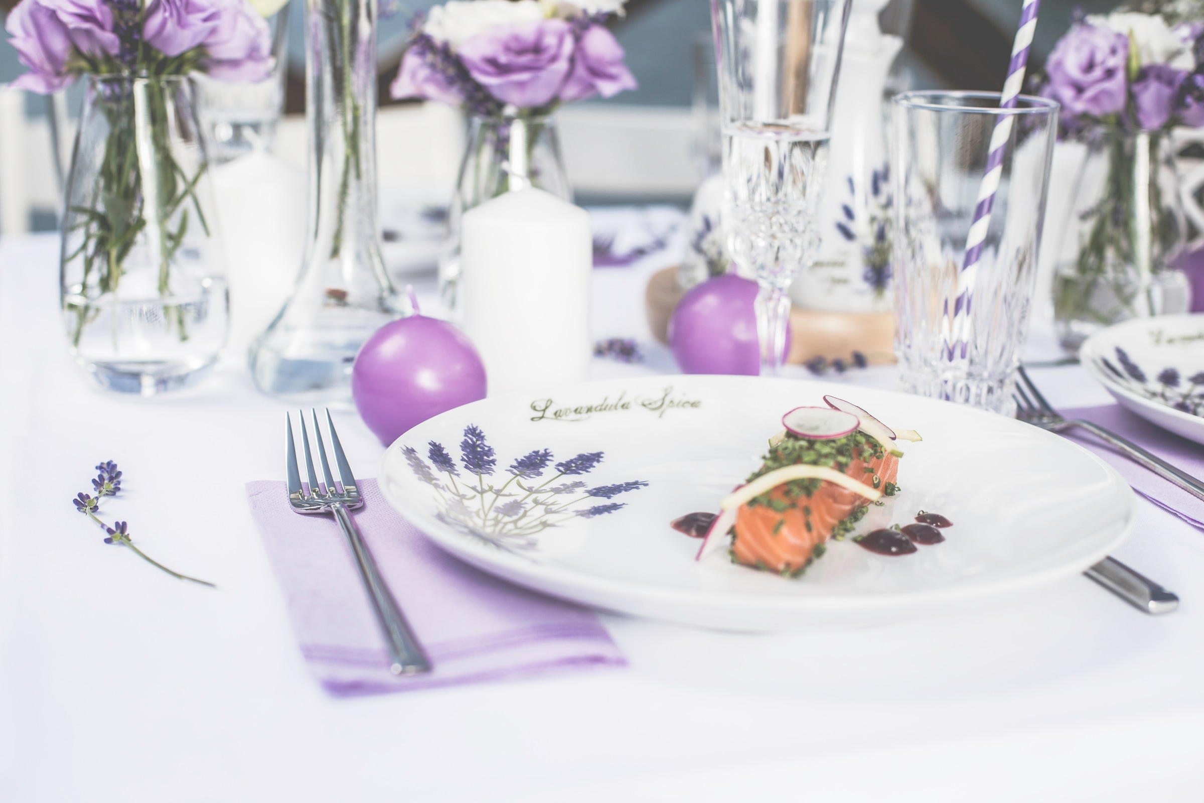 CreaTable Kombiservice »Home Lavendel«, (Set, 16 tlg.), Lavendel-Dekor