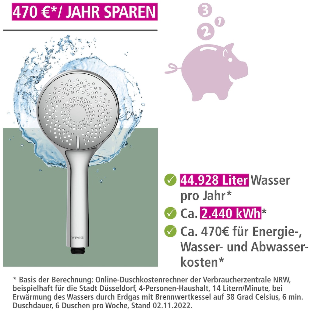 WENKO Handbrause »Watersaving System«