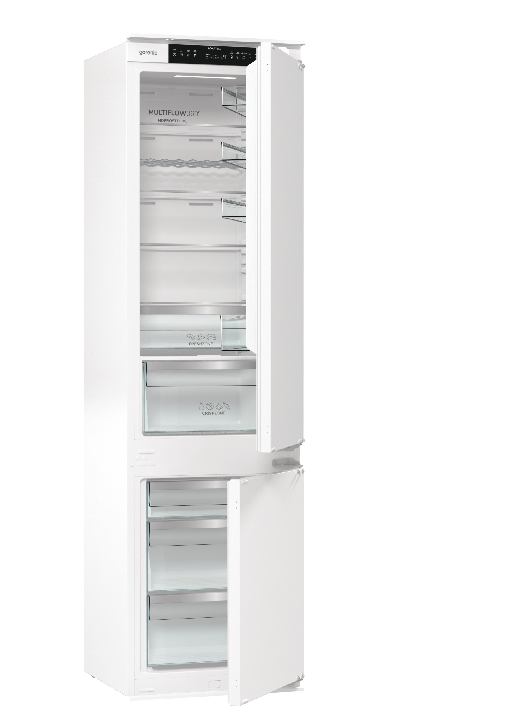 GORENJE Einbaukühlgefrierkombination "NRKI519D61WF", Rechtsanschlag, wechselbarweiß, neutral, Kühlschränke