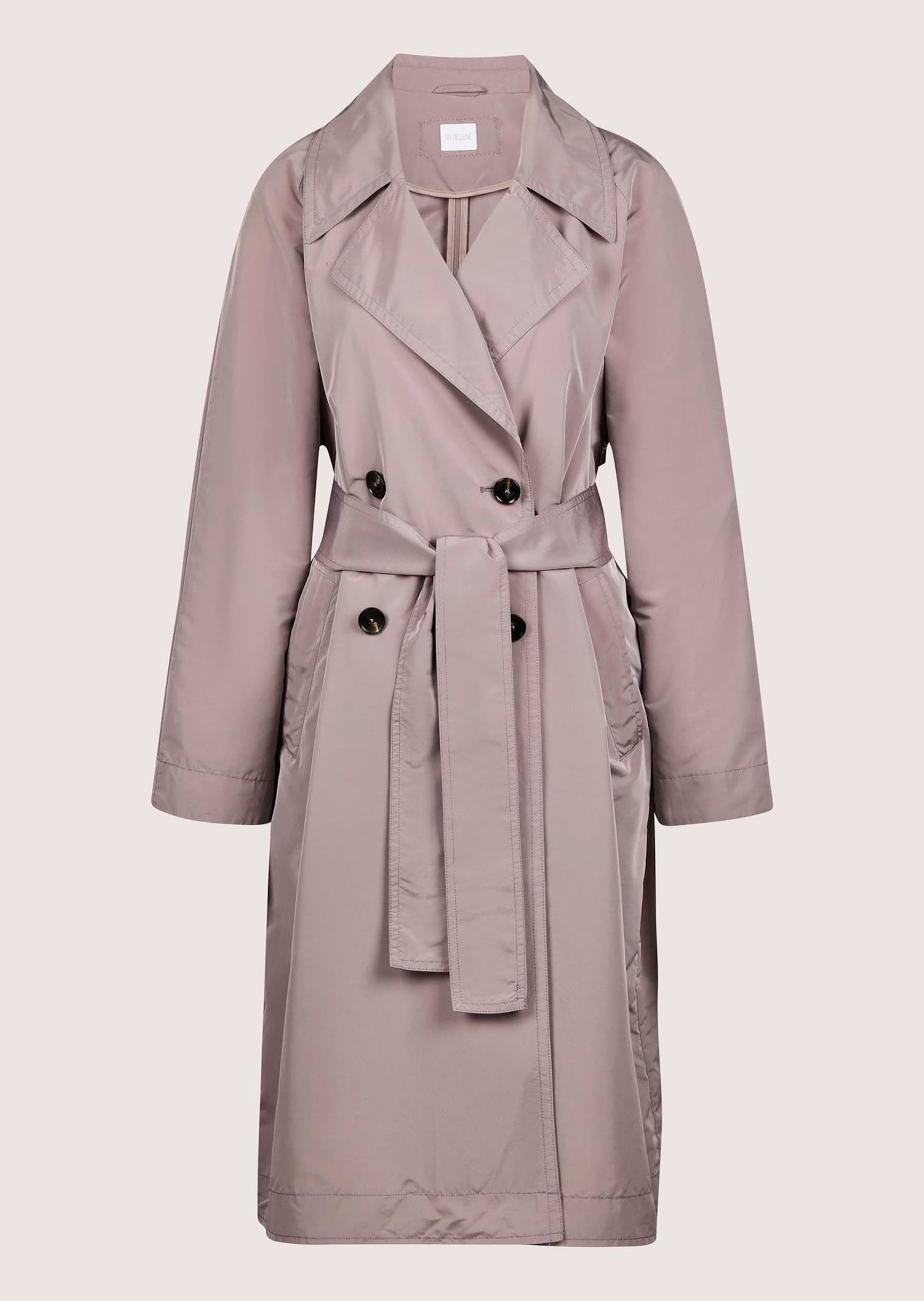 MADELEINE "Trenchcoat Langer, zweireihiger Mantel, Bindegürtel"
