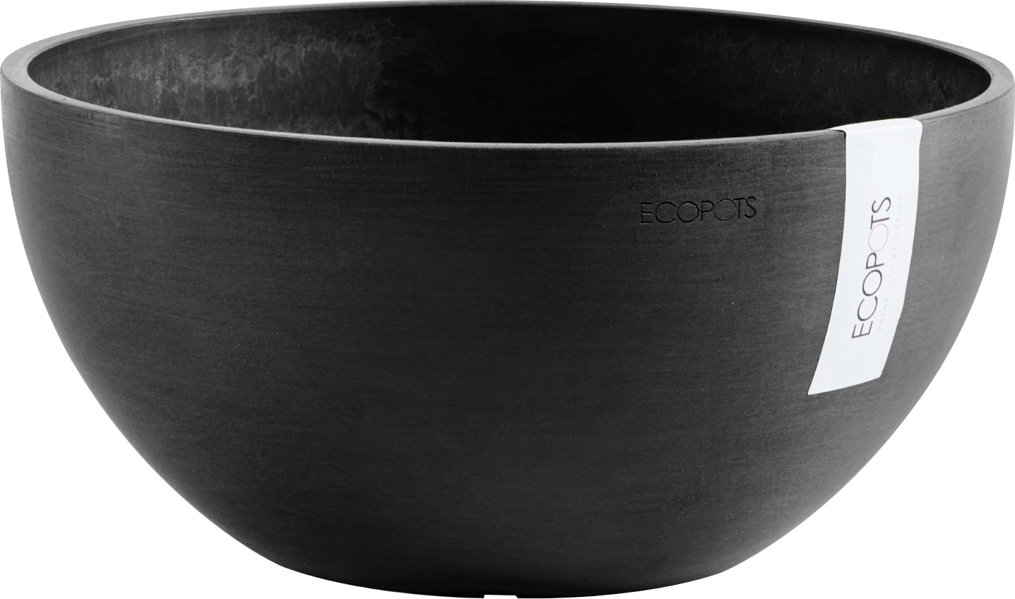 ECOPOTS Blumentopf "BRUSSELS Dark Grey", BxTxH: 25x25x12 cm