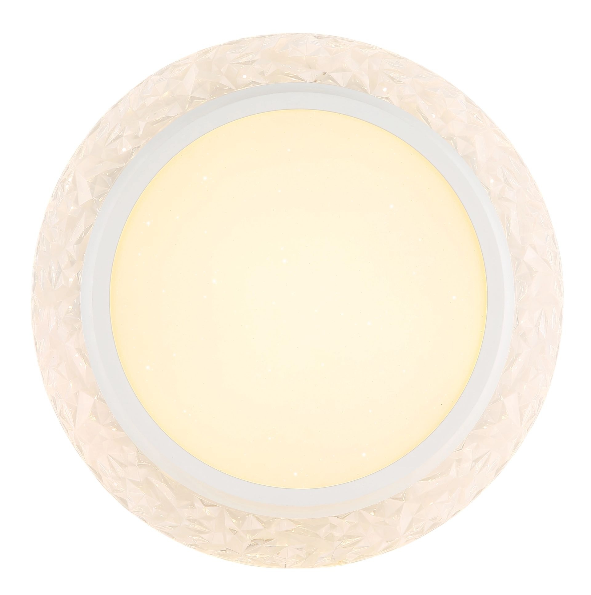 GLOBO LIGHTING LED Deckenleuchte »ABIGAIL«, Leuchtmittel LED-Modul | LED fest integriert, Deckenlampe, Kristalle, opal, Wohnzimmer, Schlafzimmer