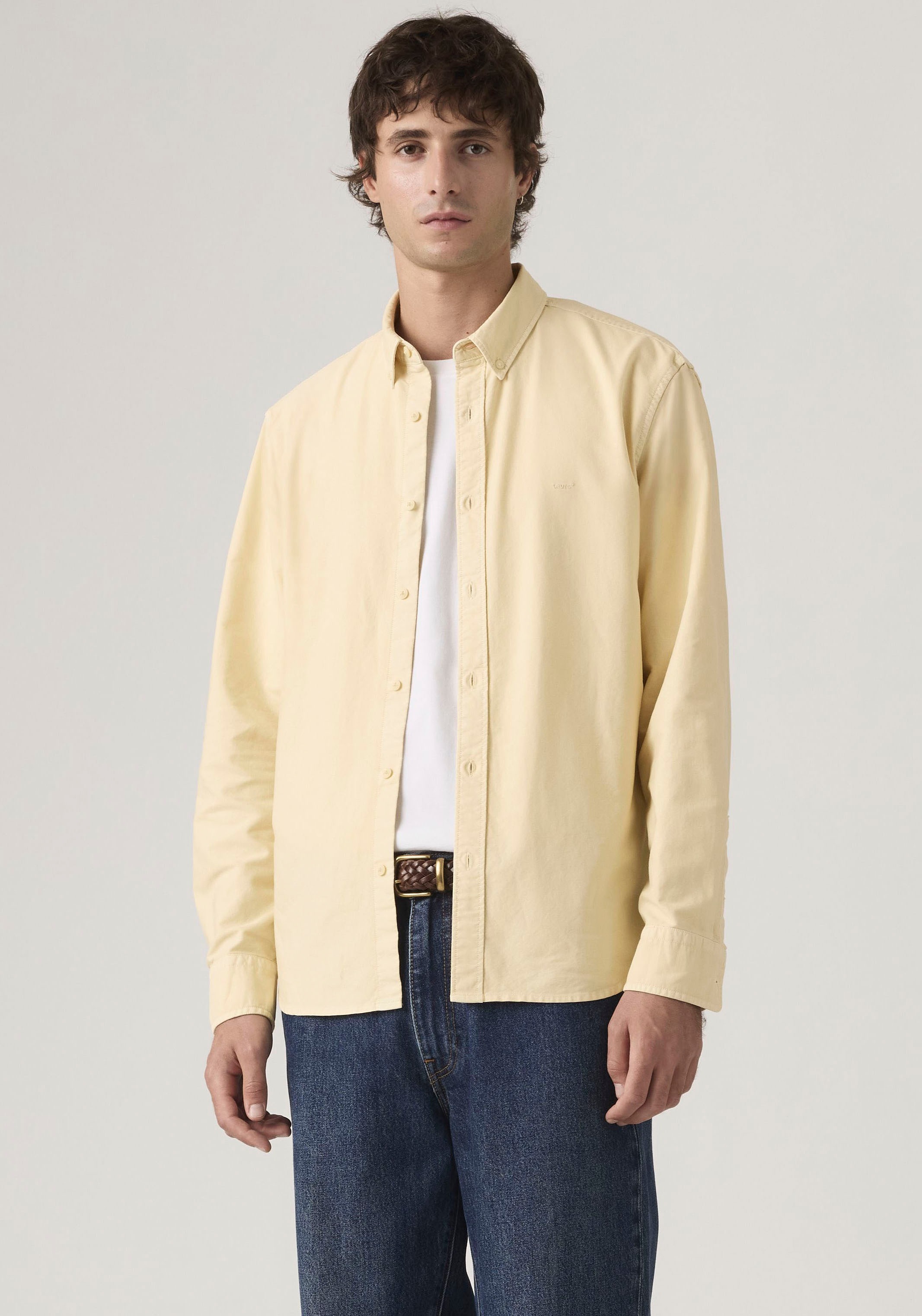 Levis Langarmhemd "AUTHENTIC BUTTON DOWN" mit Ton-in-Ton Logostickerei auf günstig online kaufen