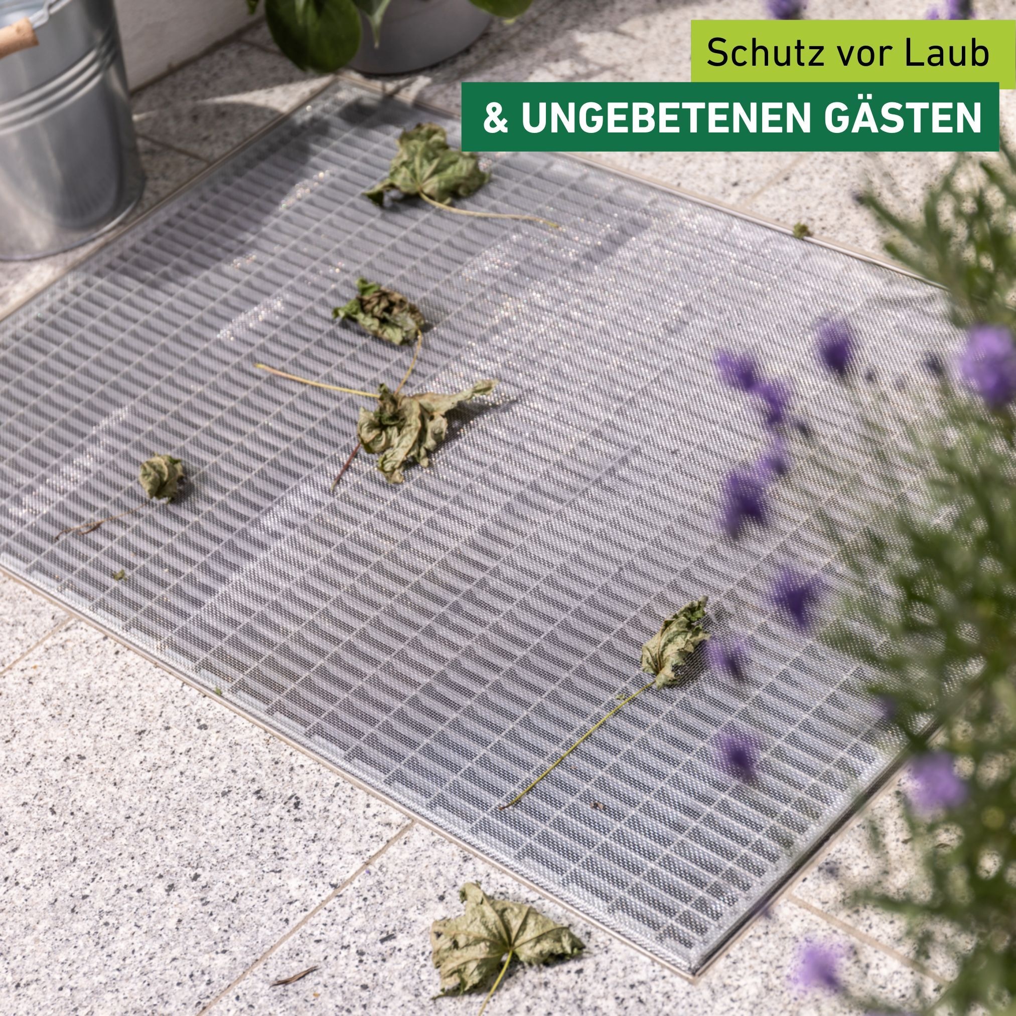 Windhager Lichtschachtabdeckung »zuverlässiger Schutz vor Laub, Ungeziefer, Kellerschacht Schutzgitter« 1 Stk. tlg. individuell kürzbar, erhältlich in Alu-, Edelstahl-, Fiberglasgewebe