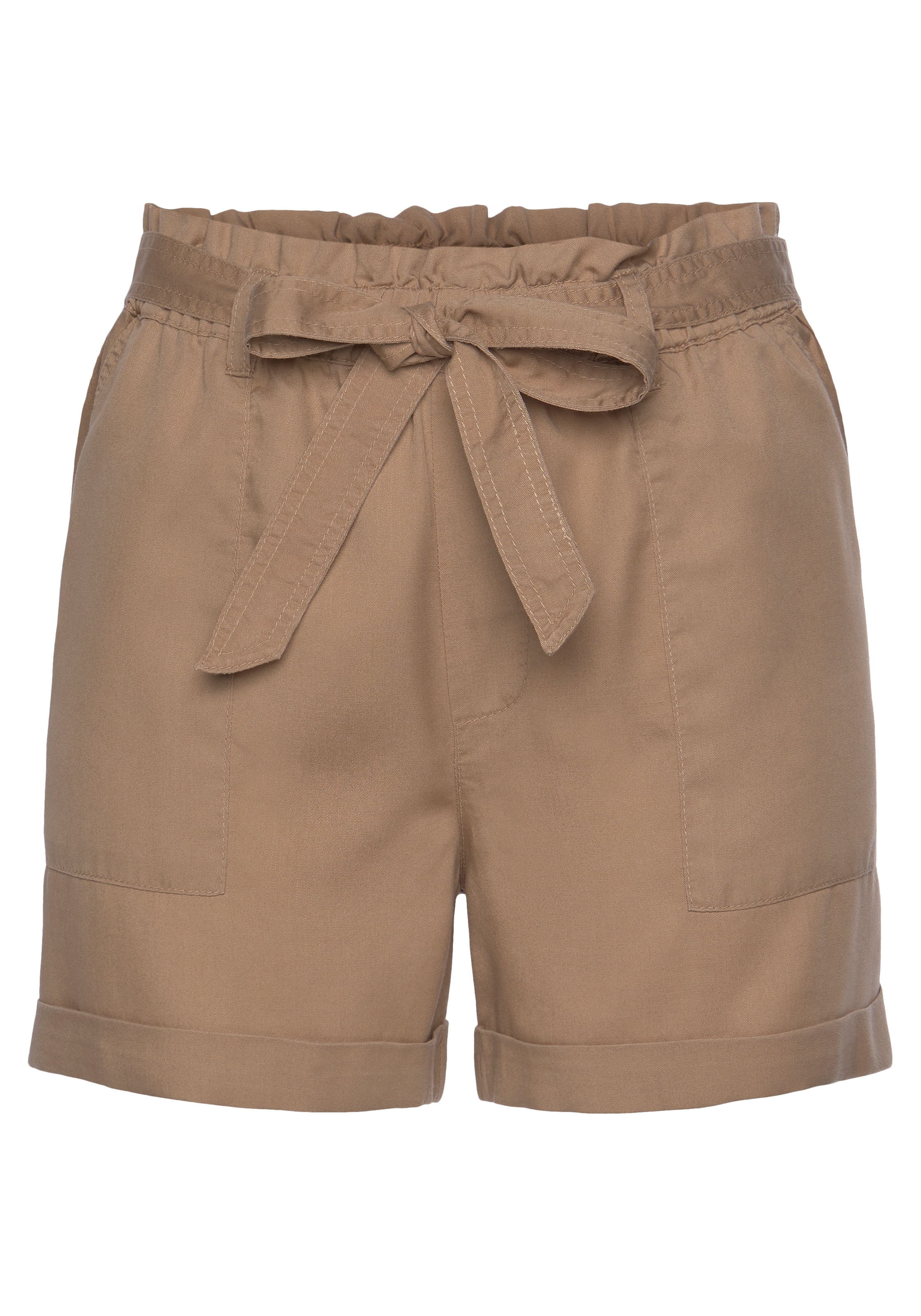 Buffalo Shorts (mit Bindegürtel) im Paperbag-Stil, Gummizugbund, kurze Hose günstig online kaufen