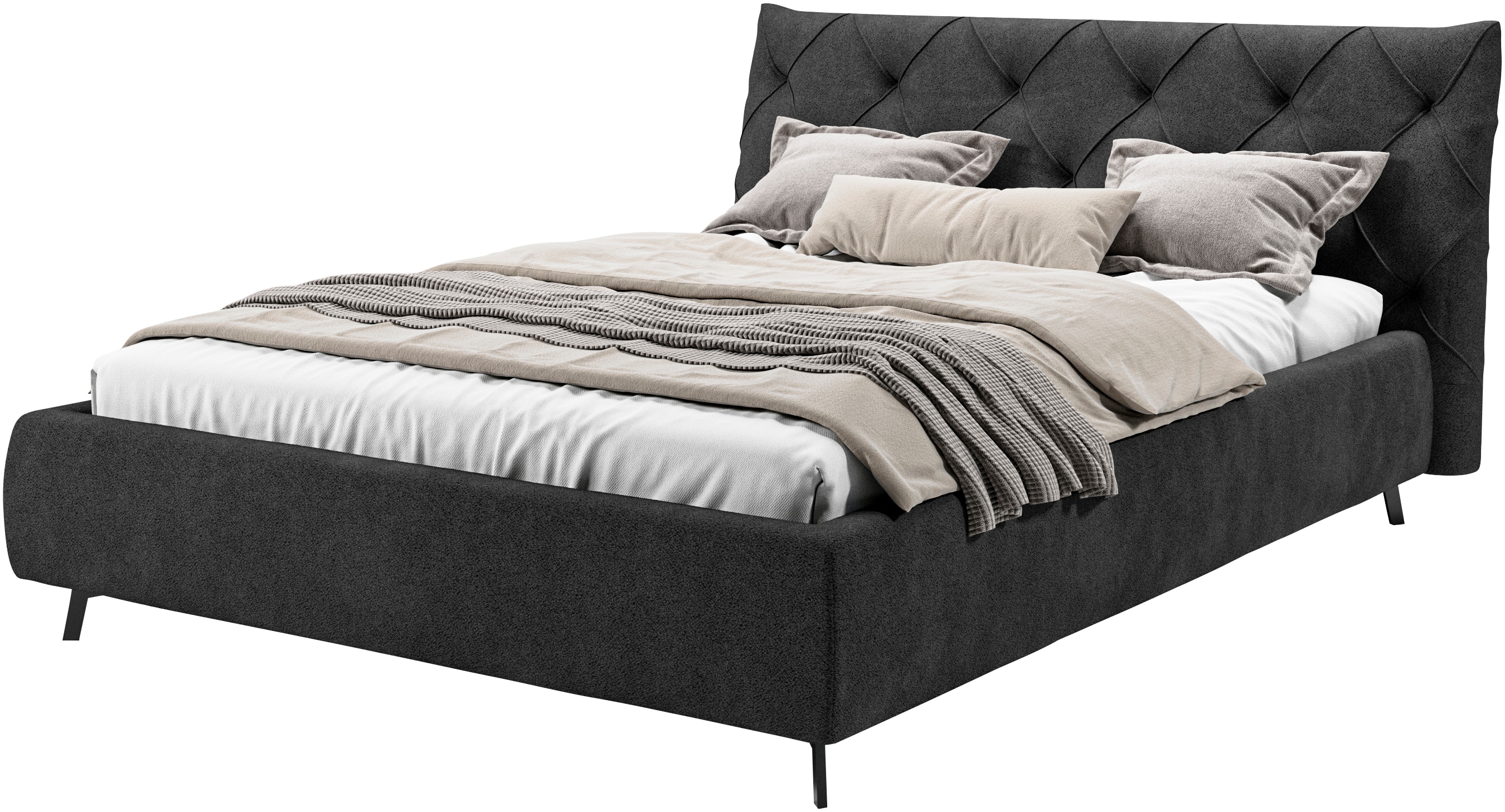 Home affaire "Elloree, in 4 Breiten bis 200cm, auch in Leder" Kopfteilhöhe 105 cm, belastbar bis 280 kg, auch in Überlänge 220cm