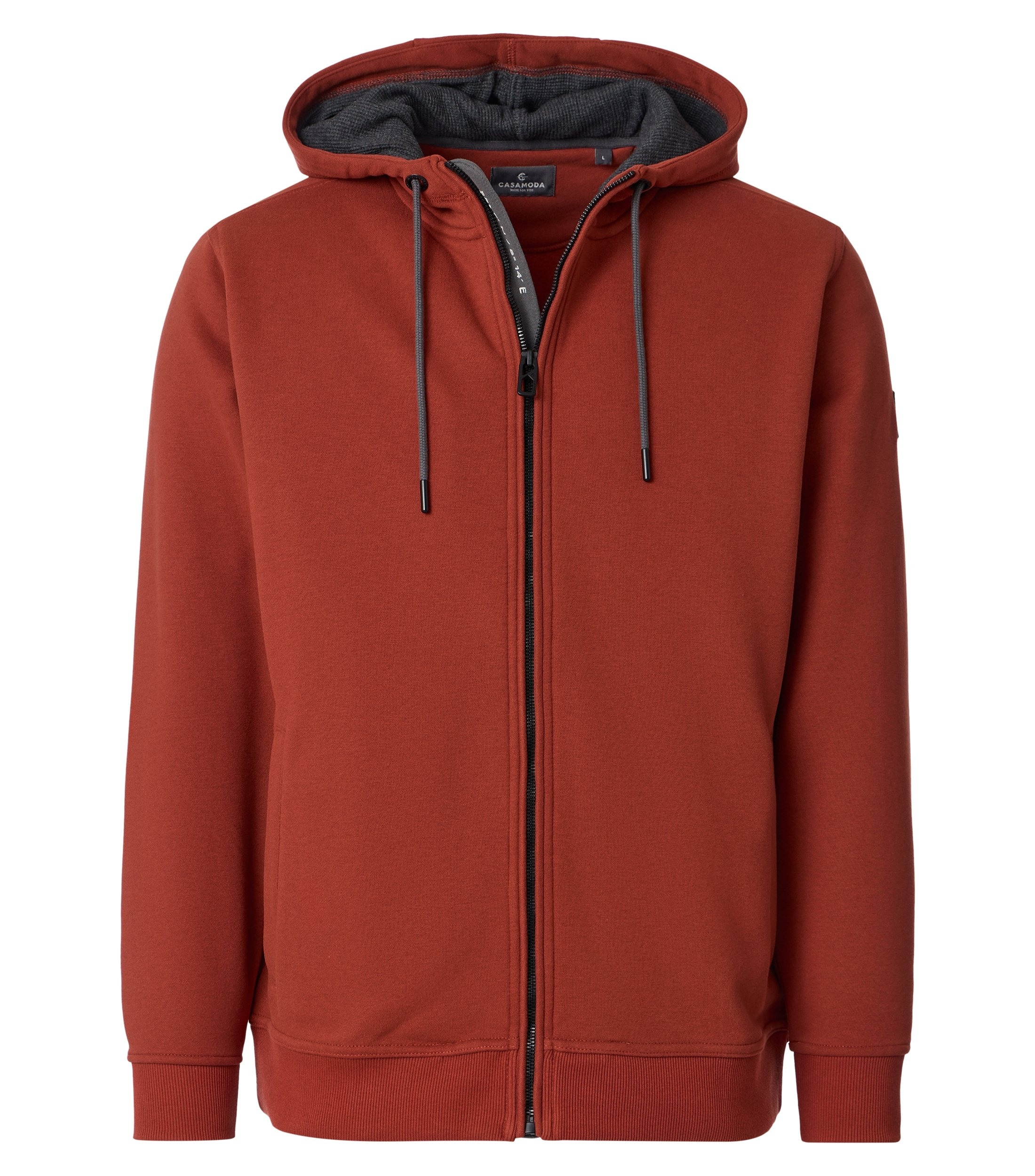CASAMODA "CASAMODA Sweatjacke mit Kapuze uni"