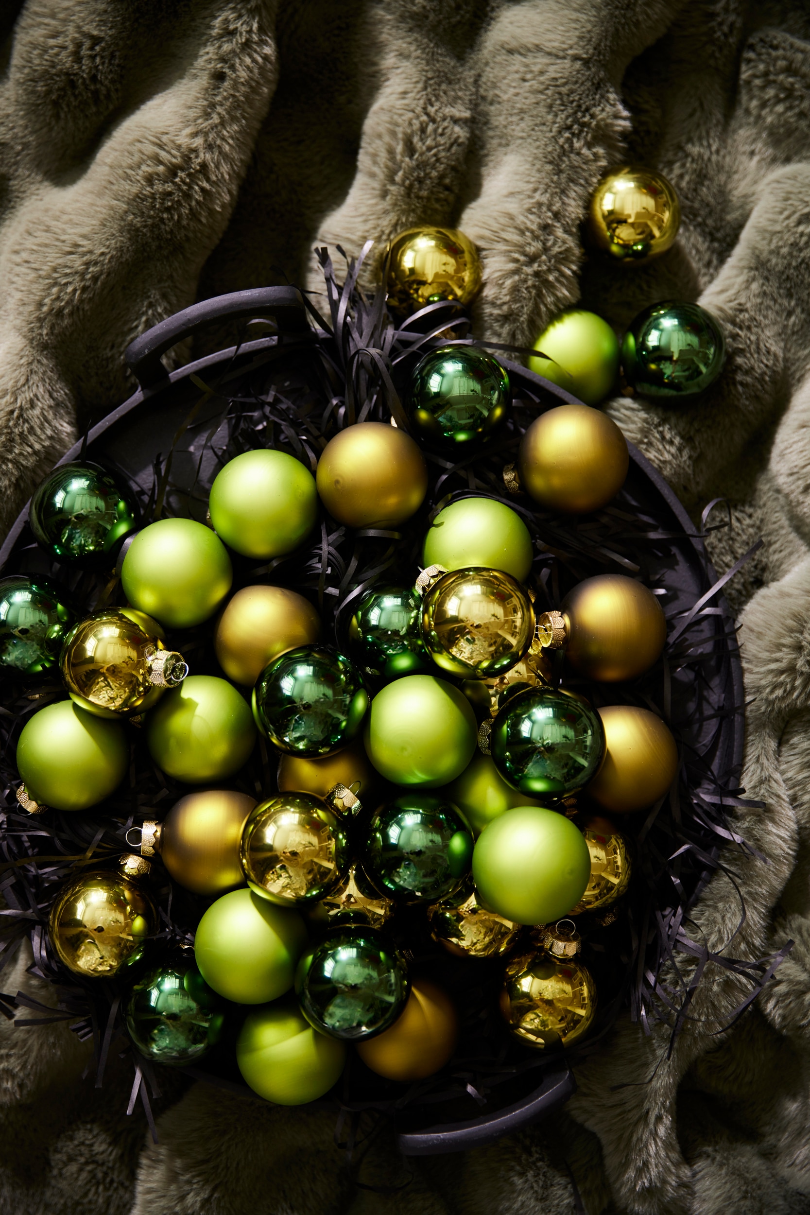 MAGIC by Inge Weihnachtsbaumkugel »Golden Meadow«, aus Glas, 30 Kugeln 6 cm, mit 50 Aufhängern