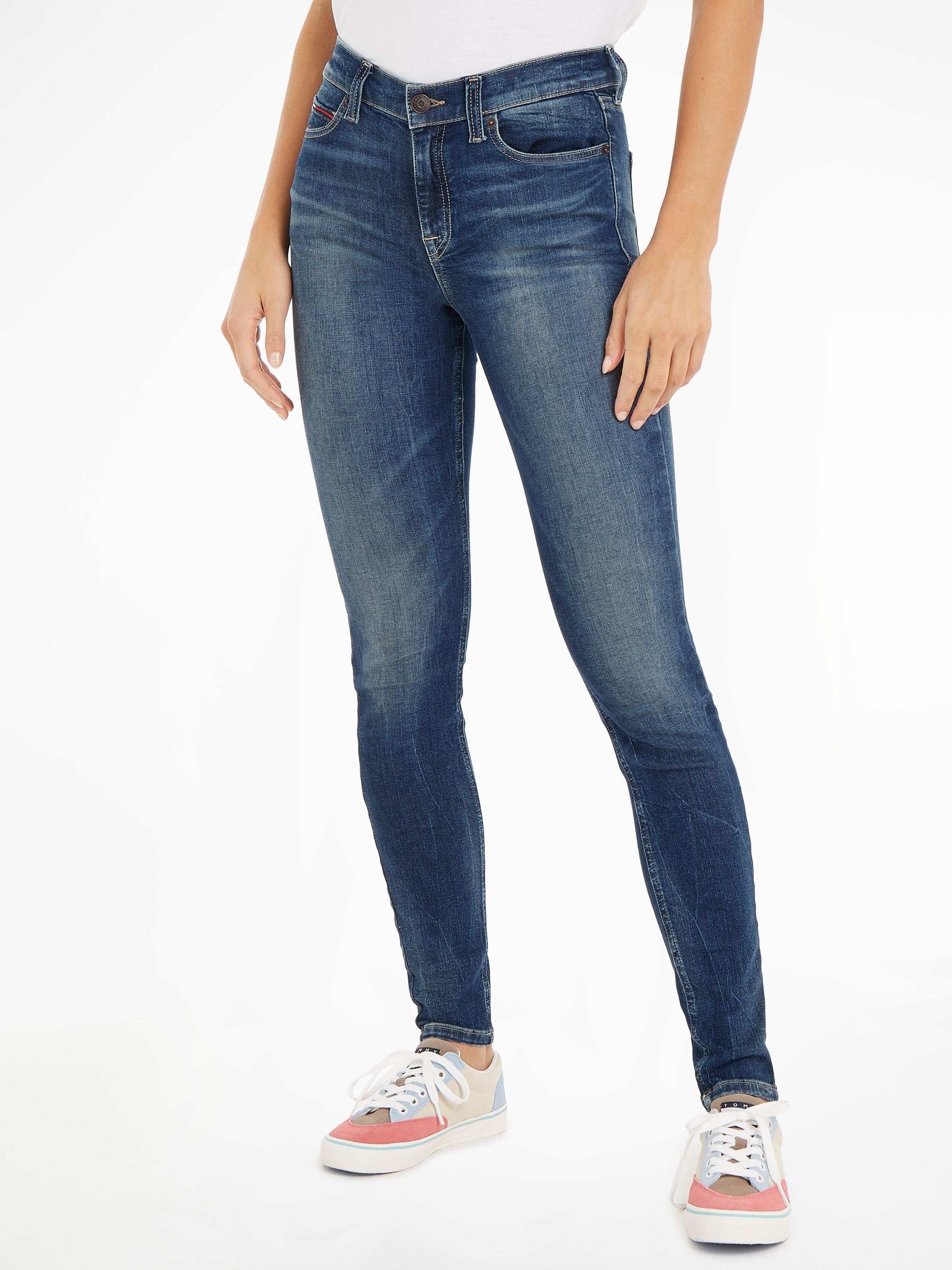 Tommy Jeans Skinny-fit-Jeans, mit | dezenten BAUR kaufen Label-Applikationen