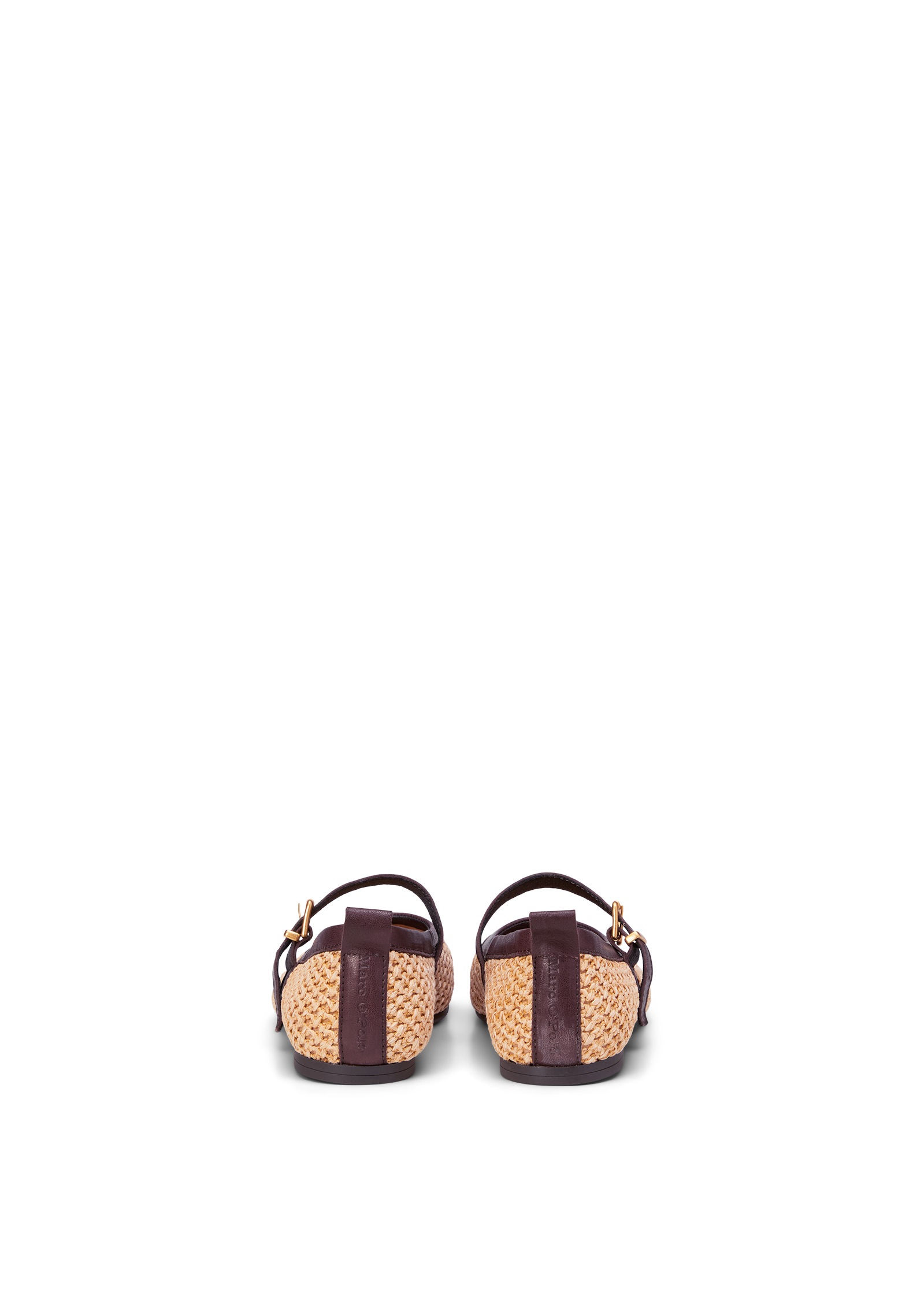 Marc O'Polo Ballerina »in Raffia-Bast-Optik mit Leder«