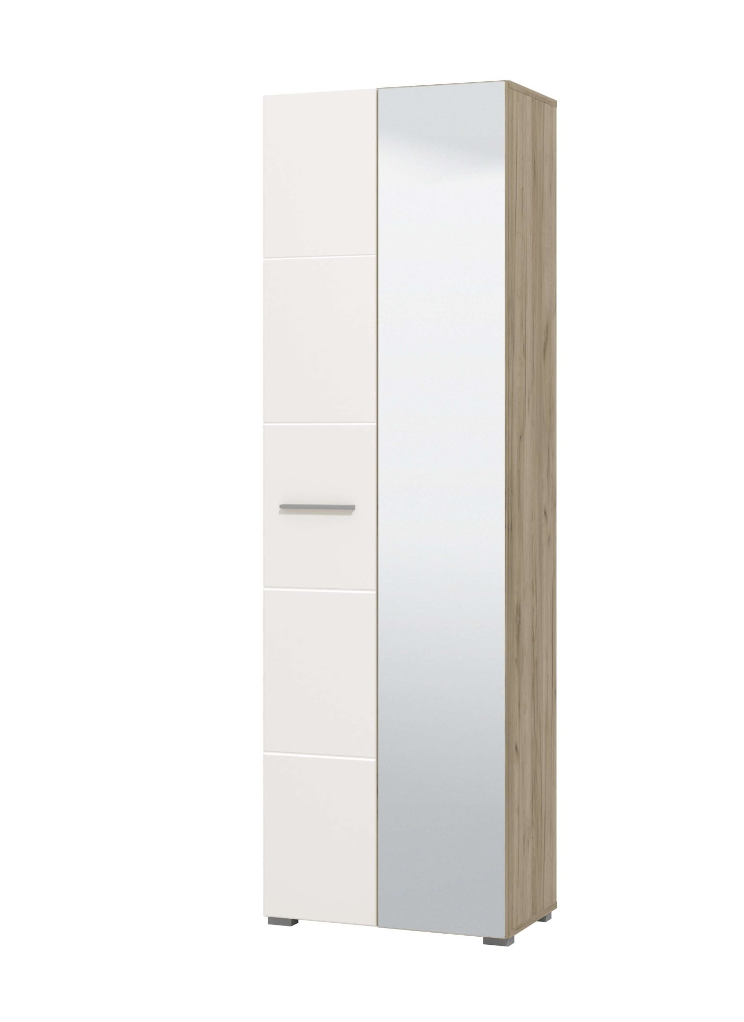 Home affaire Garderobenschrank »Beny Kleiderschrank, Stauraumschrank, Flurschrank, Höhe 193 cm«, Hochglanzfronten, Spiegeltür, Breite 60 cm, ausziehbare Kleiderstange