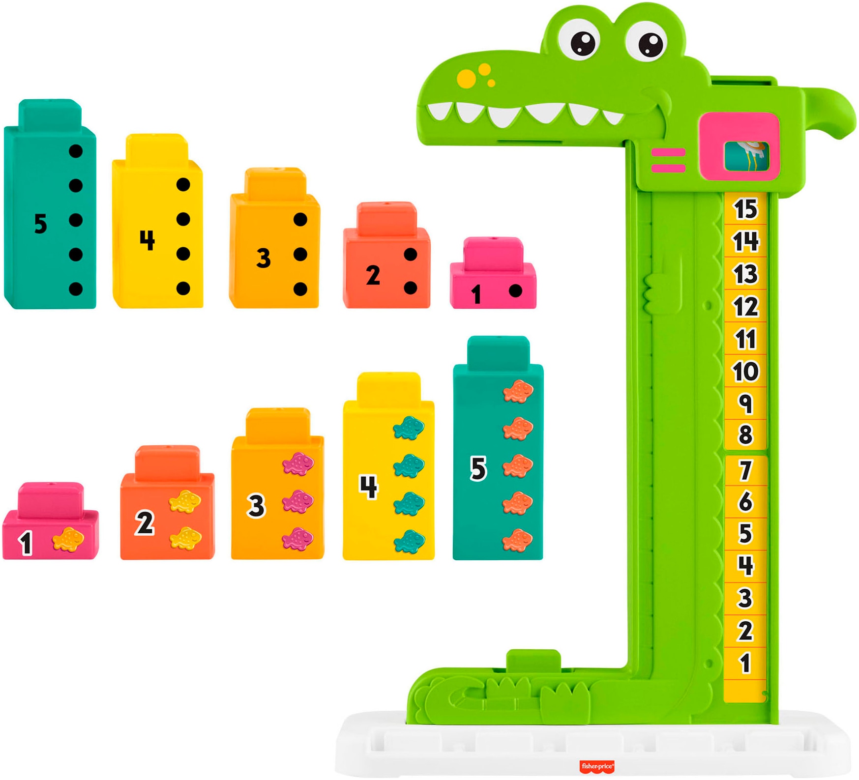 Fisher-Price® Lernspielzeug »Mein Zahlen-Krokodil«, (11 St.)