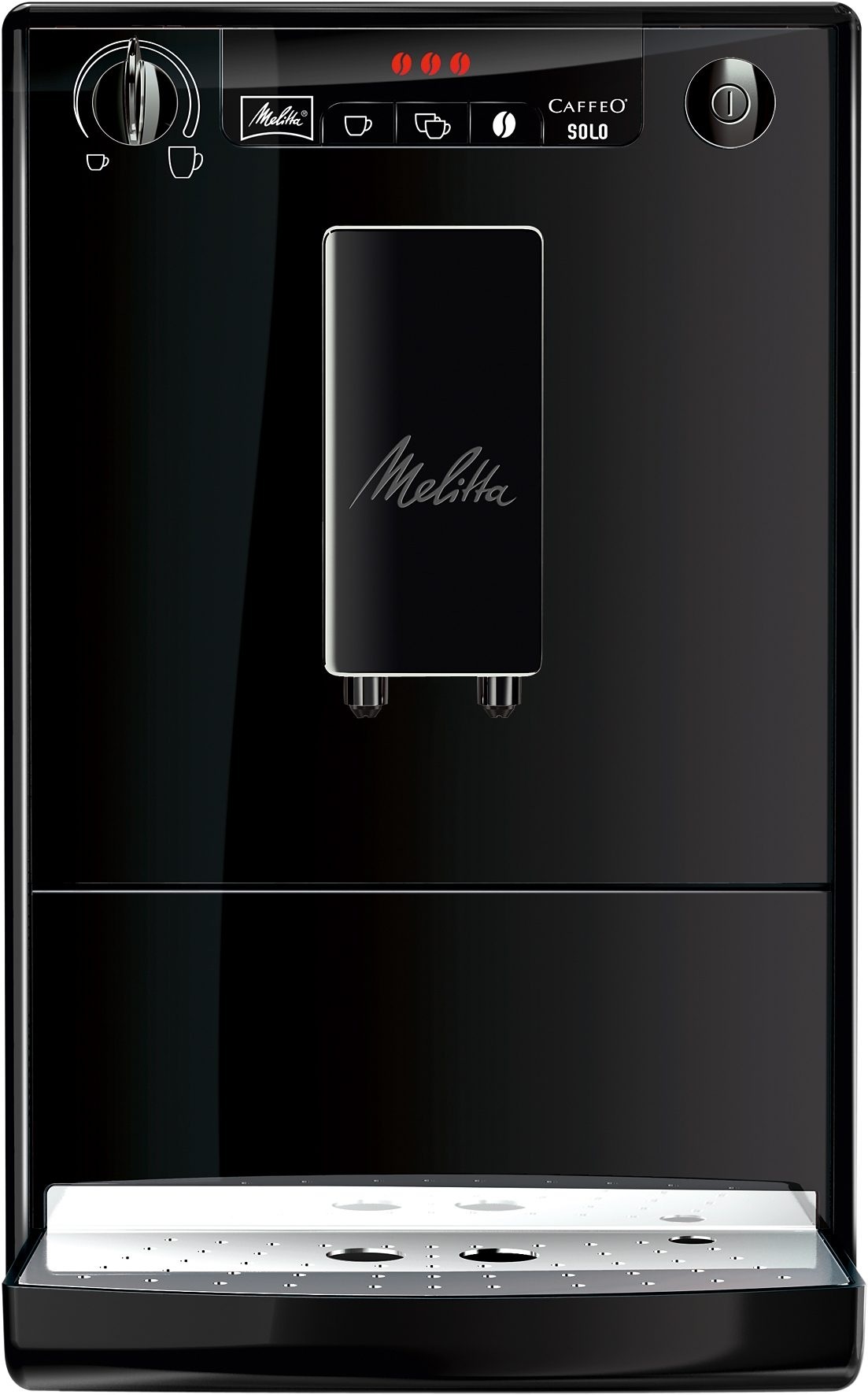 Melitta Kaffeevollautomat »Solo® E950-201, schwarz«, Perfekt für Café crème & Espresso, nur 20cm breit