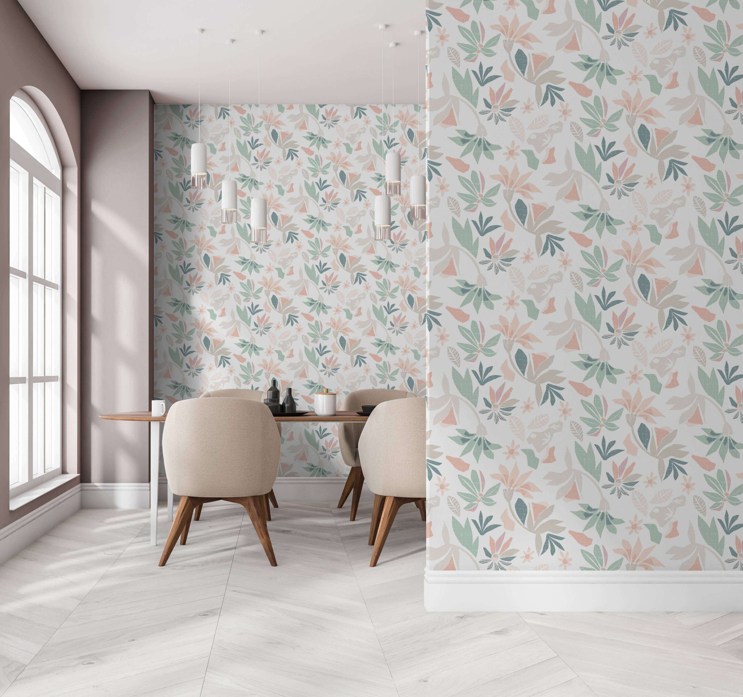 Marburg Vliestapete »Tapete Geometrische Botanik«, floral, moderne Vliestapete für Wohnzimmer Schlafzimmer Küche