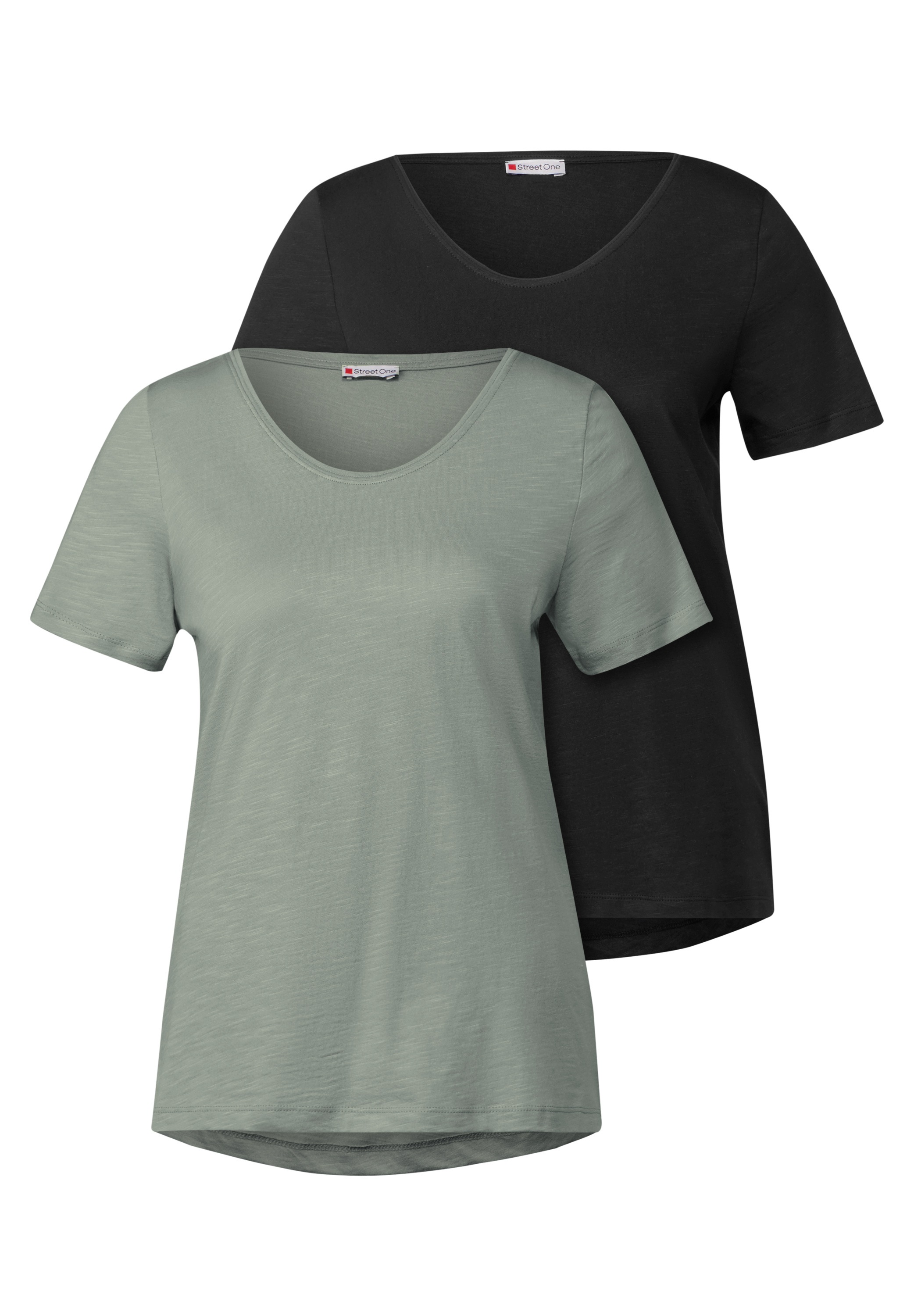 STREET ONE V-Shirt, im soften Baumwoll-Mix
