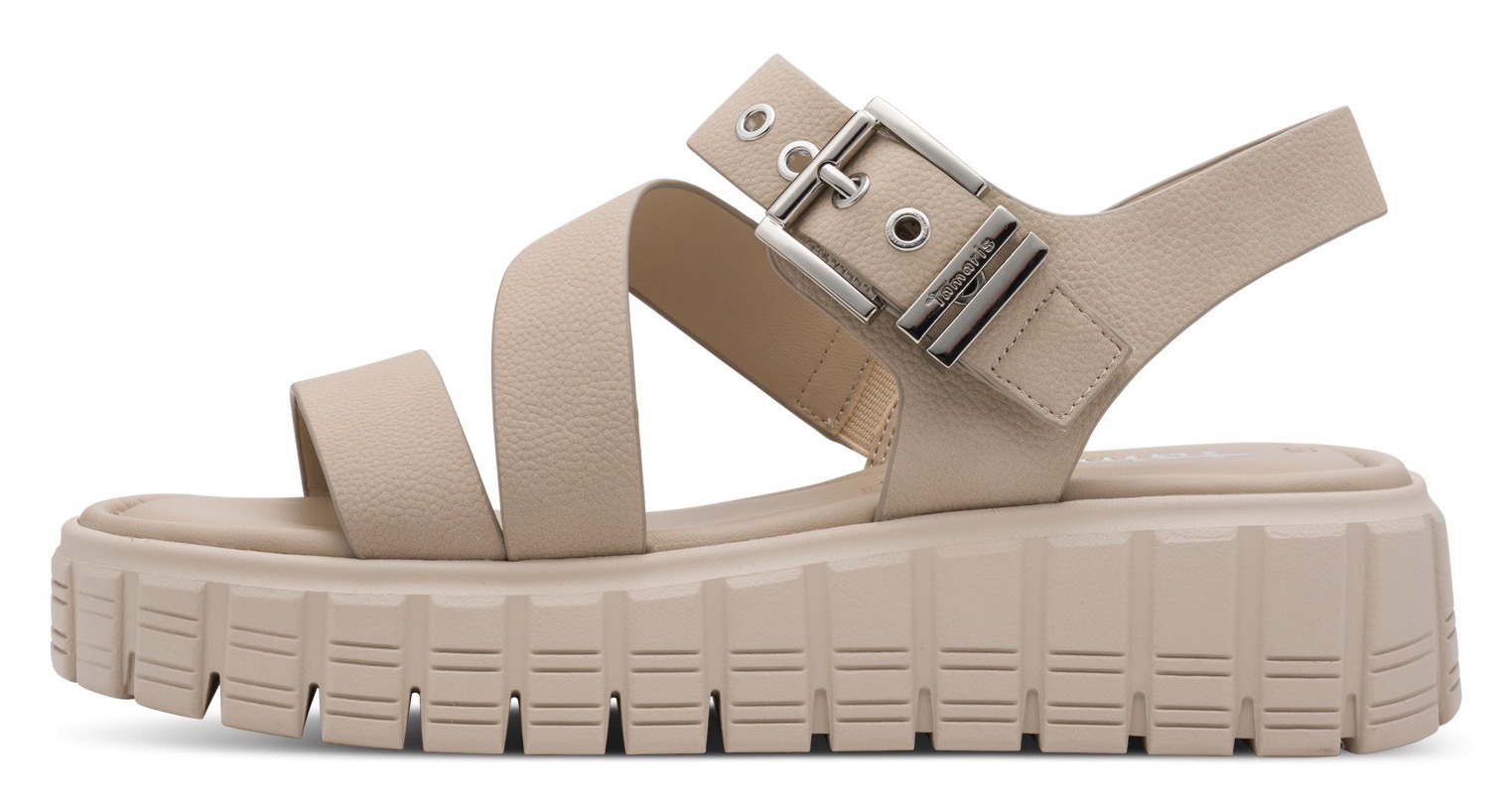 Tamaris Plateausandale  Sommerschuh, Plateausandalale in veganer Verarbeitung