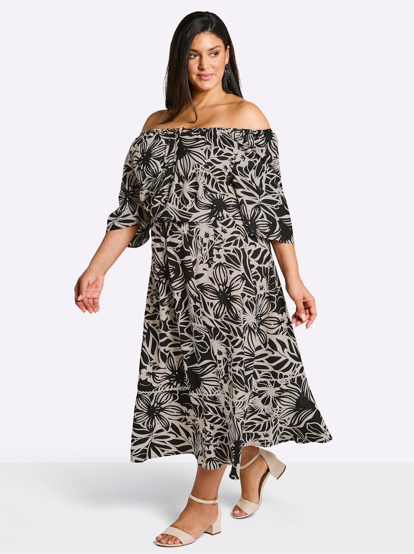 Sheego Maxikleid »Maxikleid« Ohne Taschen