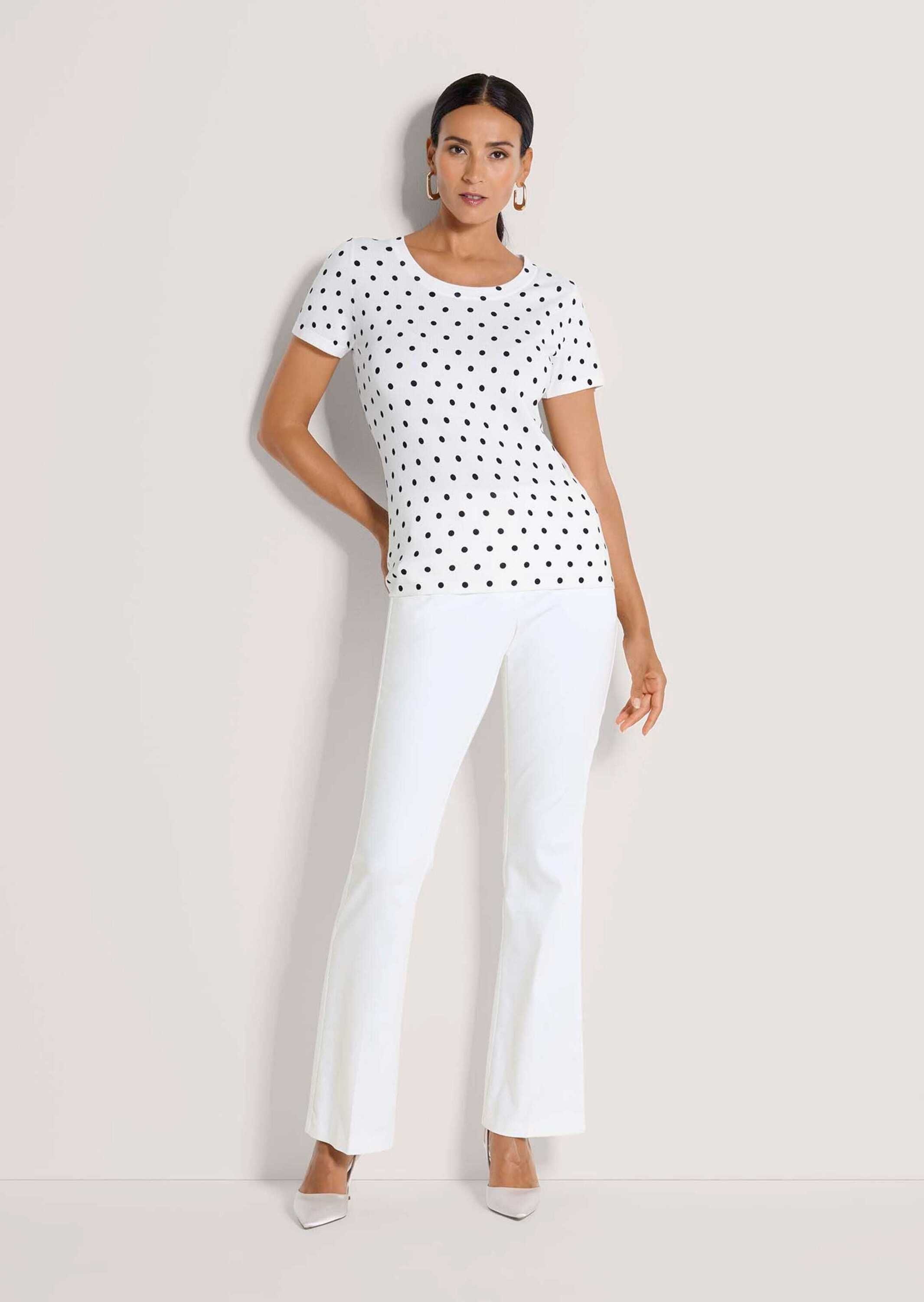 MADELEINE Longpullover "Strickshirt Glattstrickpullover mit Punkte-Print" P günstig online kaufen