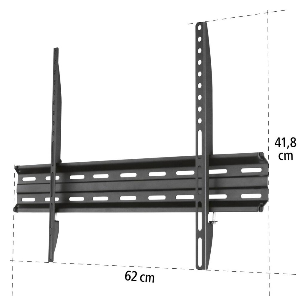 Hama TV-Wandhalterung »TV-Wandhalterung FIX, Schwarz, 81-191 cm (32"-75"), 43", 50", 55". 65"«, bis 191 cm Zoll