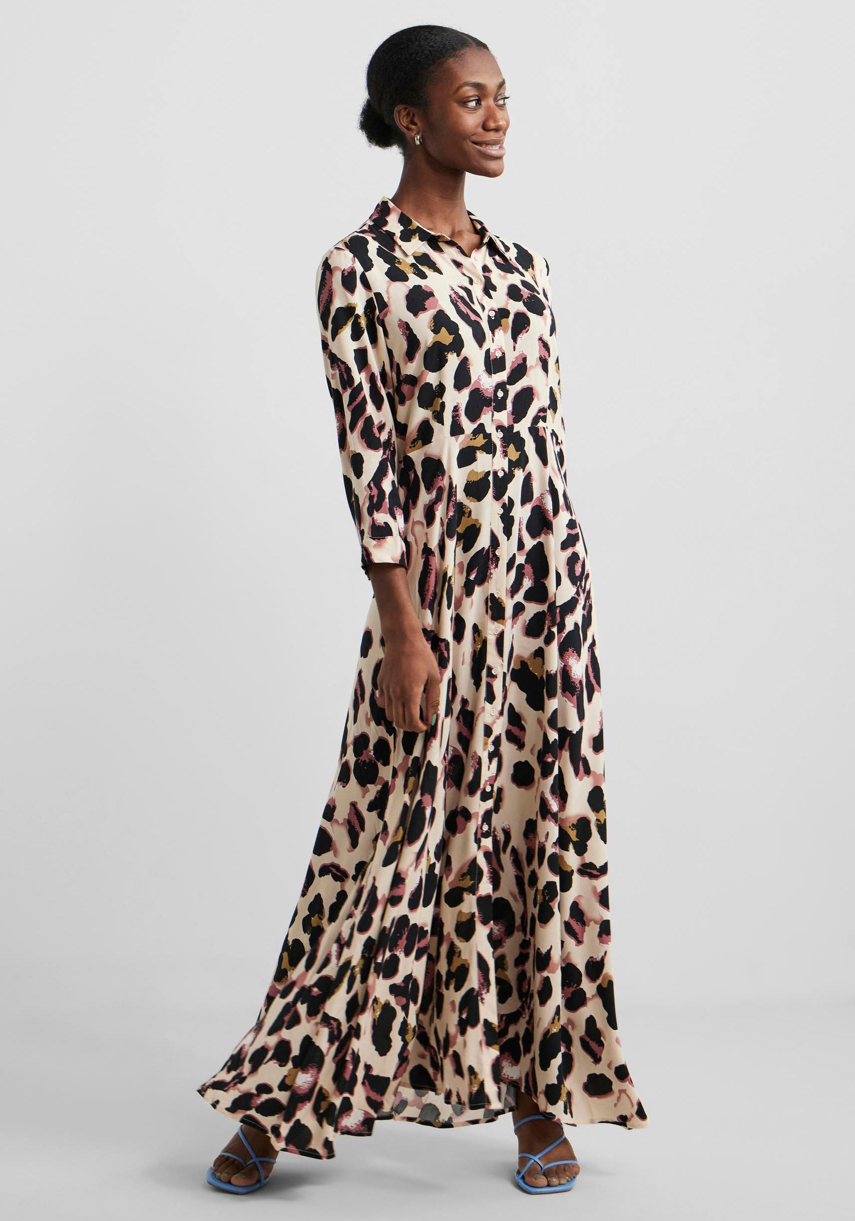kaufen | Ärmel DRESS«, 3/4 LONG »YASSAVANNA Y.A.S für BAUR Hemdblusenkleid SHIRT mit