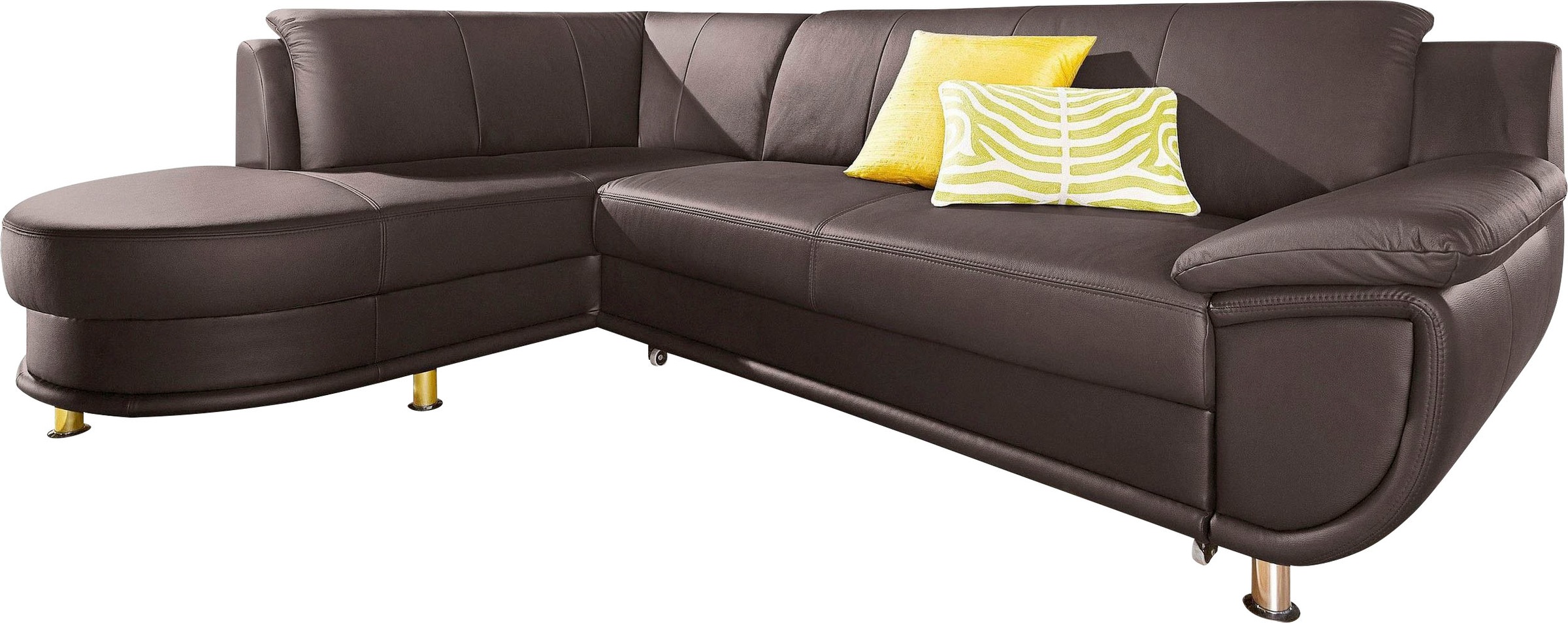TRENDMANUFAKTUR Ecksofa »Rondo, zeitlos und elegant, OTTOs Choice, bequem, L-Form«, wahlweise mit Federkern, wahlweise mit Bettfunktion