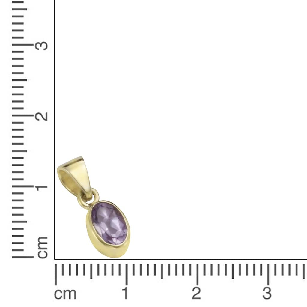 Vivance Kettenanhänger »333/- Gelbgold mit Amethyst«