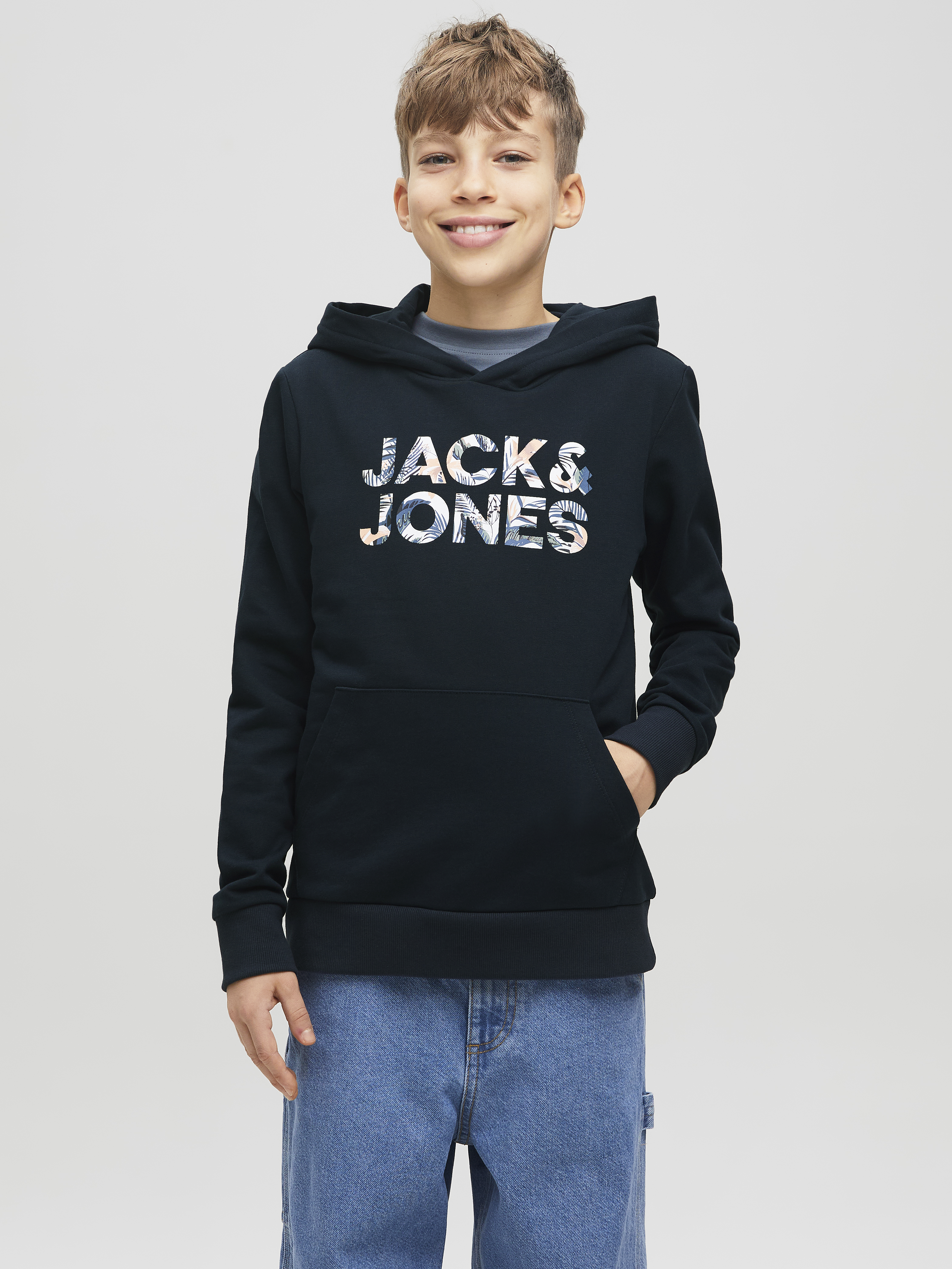 Sweat à Capuche Jack & Jones Jorarthur Pour Garçon - 60% Coton Bio, 40% Polyester, Coupe Normale
