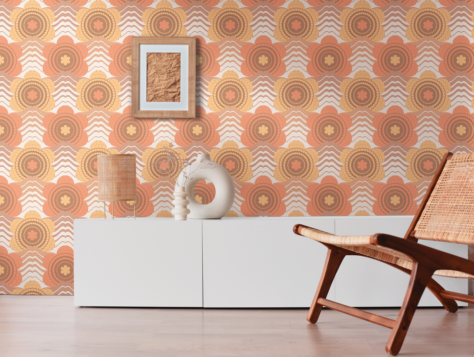 A.S. Création "Retro Chic florale Tapete Mustertapete Retro Blumen" matt strukturiert Vintage Vliestapete für Schlafzimmer Küche Wohnzimmer Floral Design