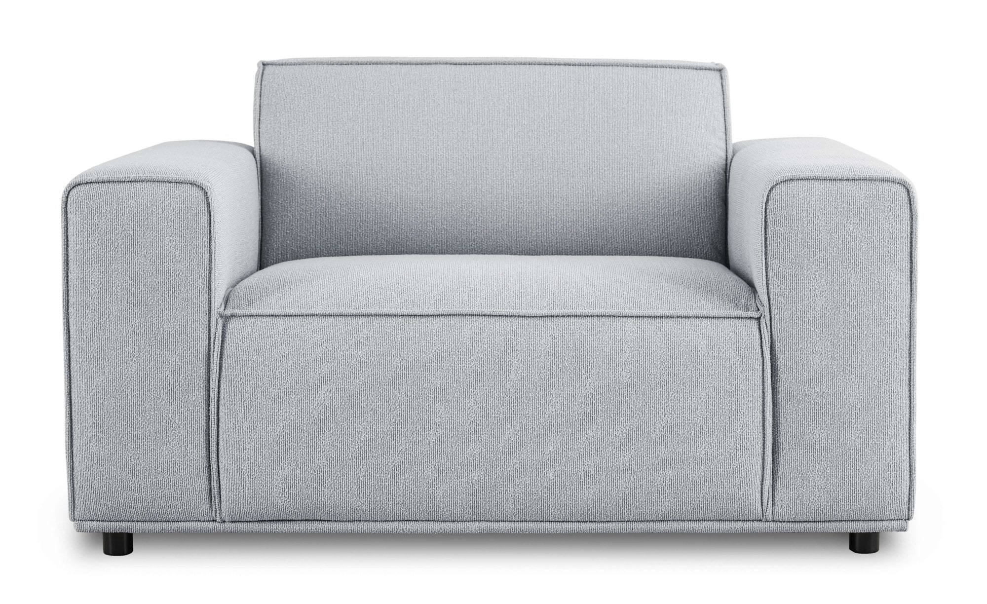 Home affaire Loveseat »Avelin, 1.5 Sitzer, 140 cm, Chenille, Struktur-Boucle«, mit Wellenunterfederung, Kedernaht, bodentief, Skandi-Design