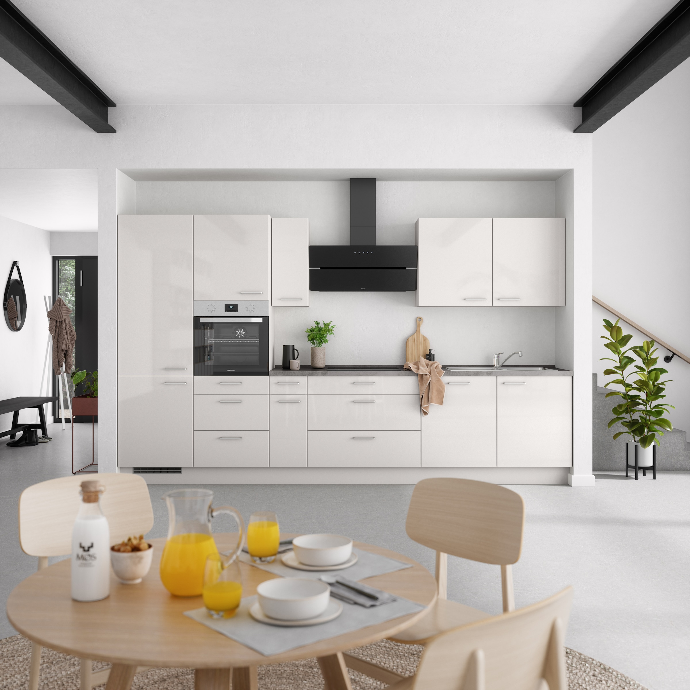 nobilia® Küchenzeile »"Flash II"«, vormontiert, Ausrichtung wählbar, Breite 360 cm, wahlw. mit E-Geräten