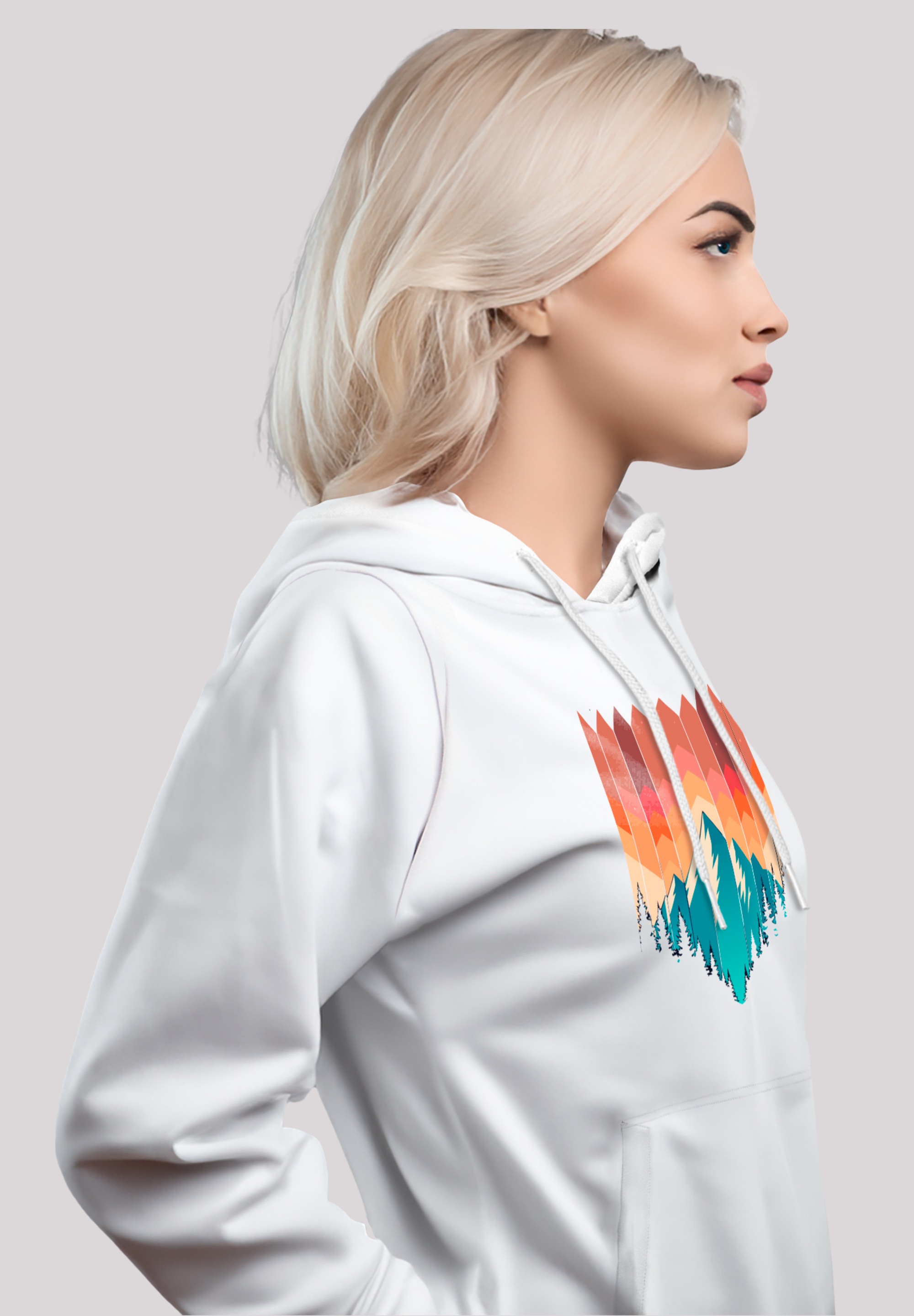 F4NT4STIC Kapuzenpullover »Berg Sonnenuntergang Geometrisch«, Premium Qualität