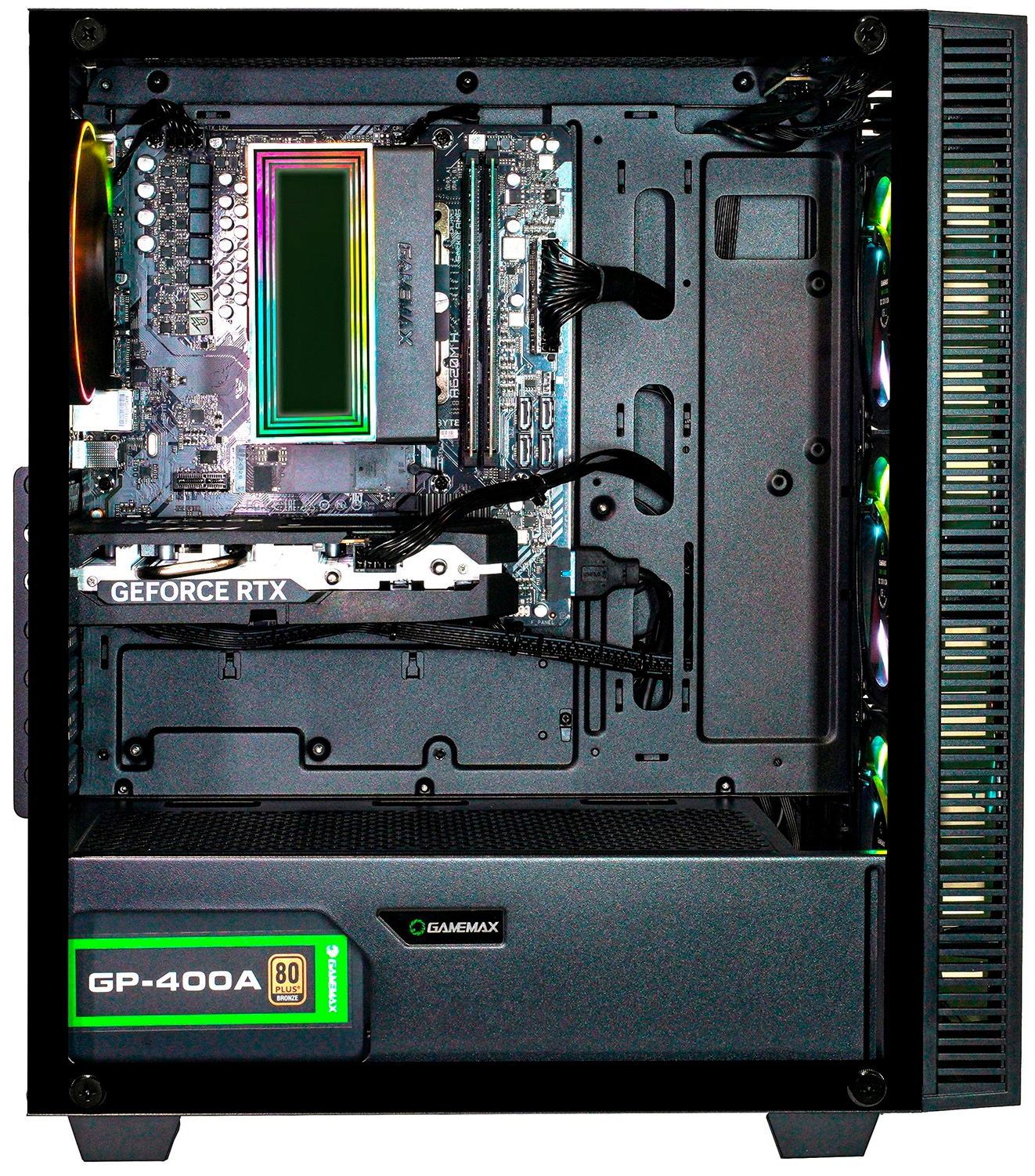 GAMEMAX Gaming-PC-Komplettsystem »MegaDeal Draco XD 2835 AMD Ryzen 5 7500F 16GB DDR5 1TB SSD RTX 5060Ti« 34 ″ AMD Ryzen 5 GeForce RTX? 5060 Ti 16 GB RAM 1.000 GB SSD Windows 11, DDR5 RAM + MSI MAG 342CQR E2 Curved Monitor 86cm (34")