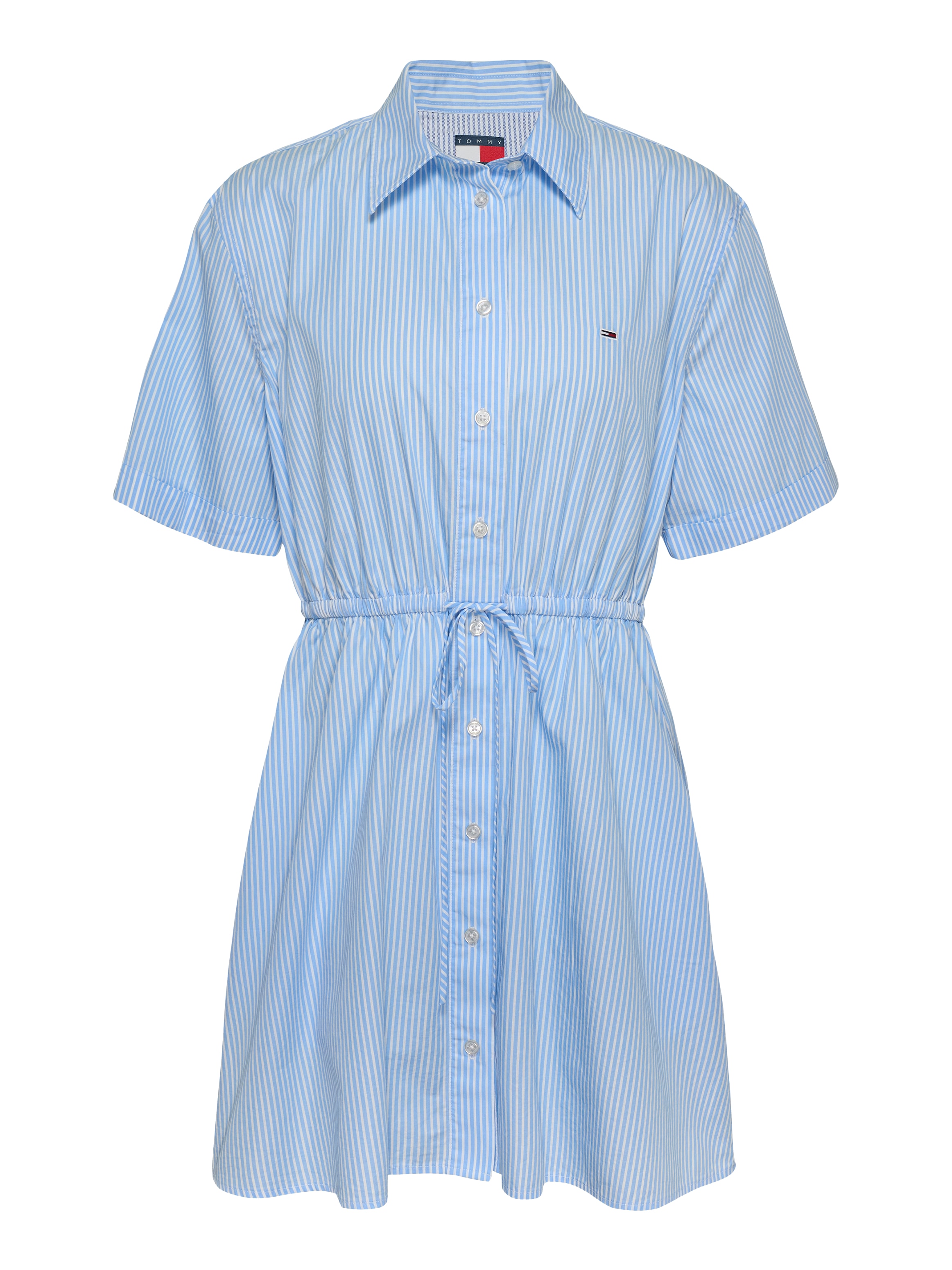 Tommy Jeans Shirtkleid »TJW MINI STRIPE SHIRT DRESS«, mit Taillen Bindeband
